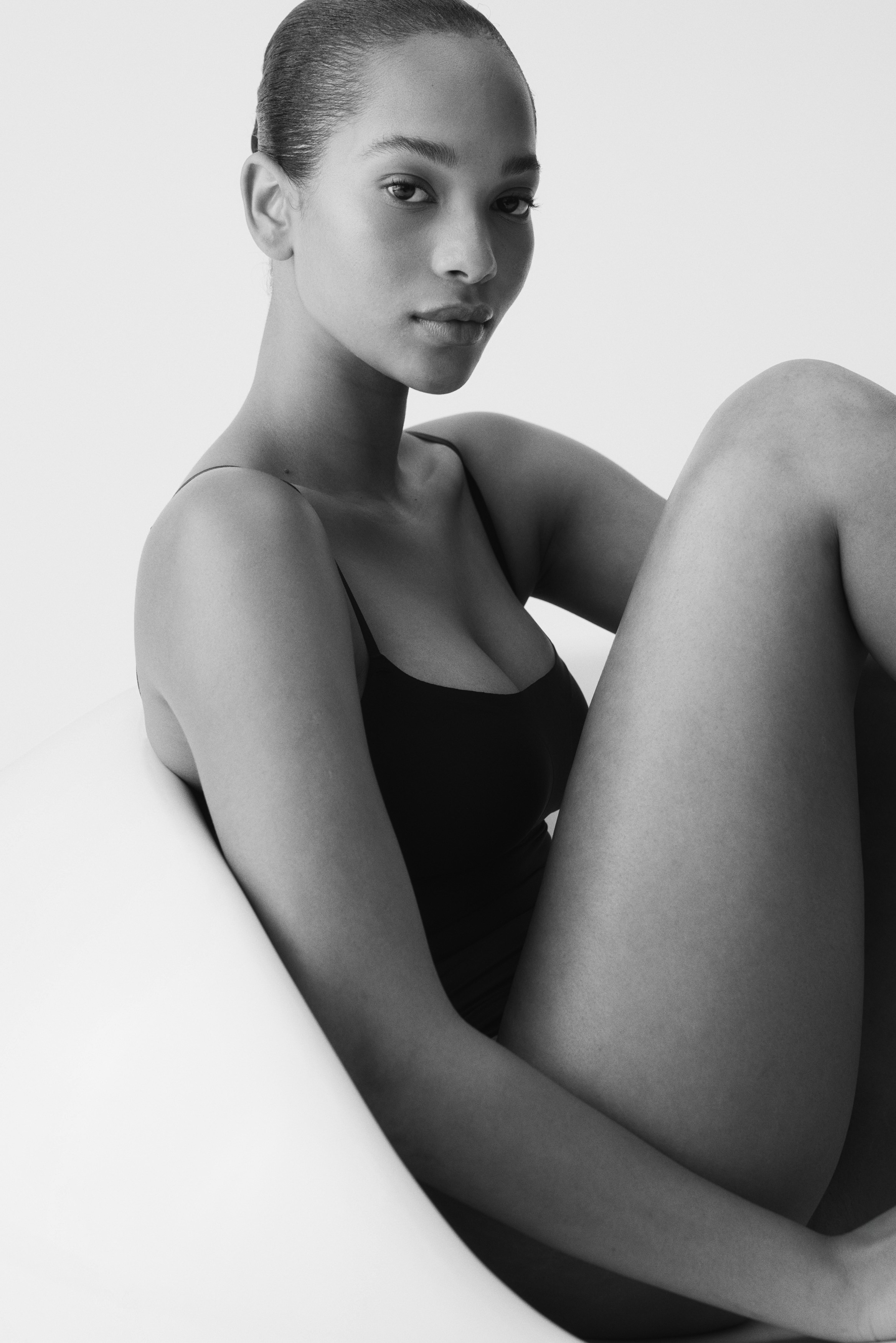 Κορμάκι Light Shape χωρίς ραφές - Μαύρο/Σκούρο καφέ/Μπεζ