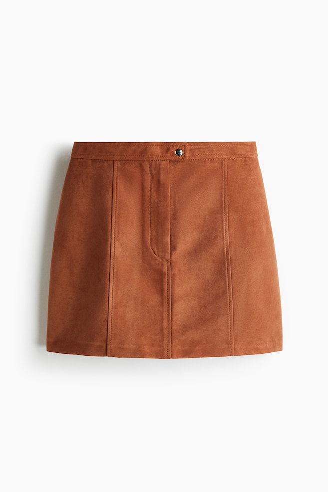 A-line mini skirt - Terracotta - 1
