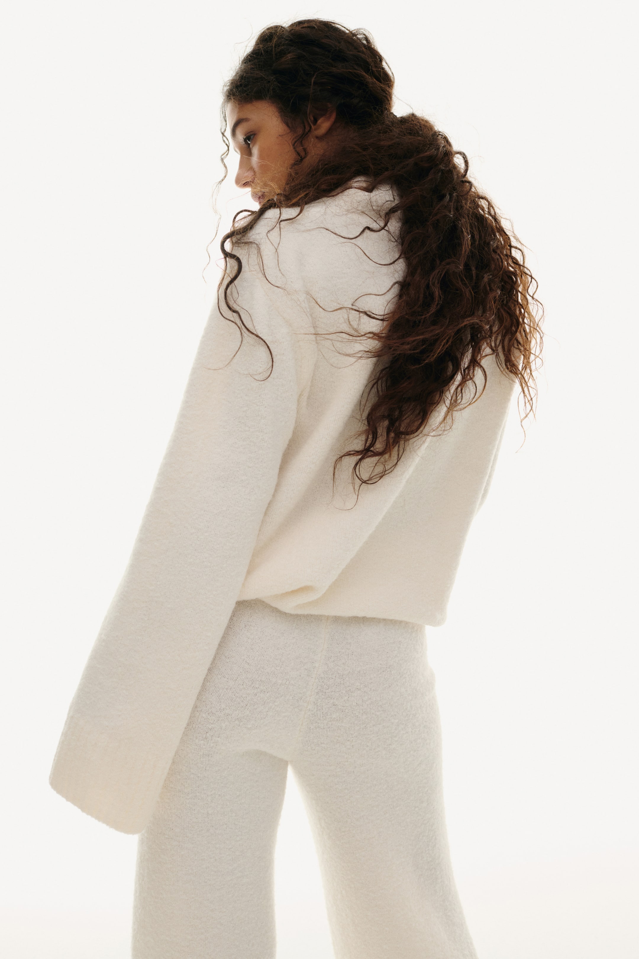 Grotere afbeelding bekijken: Broek van wolmix - Roomwit - DAMES | H&M NL 5