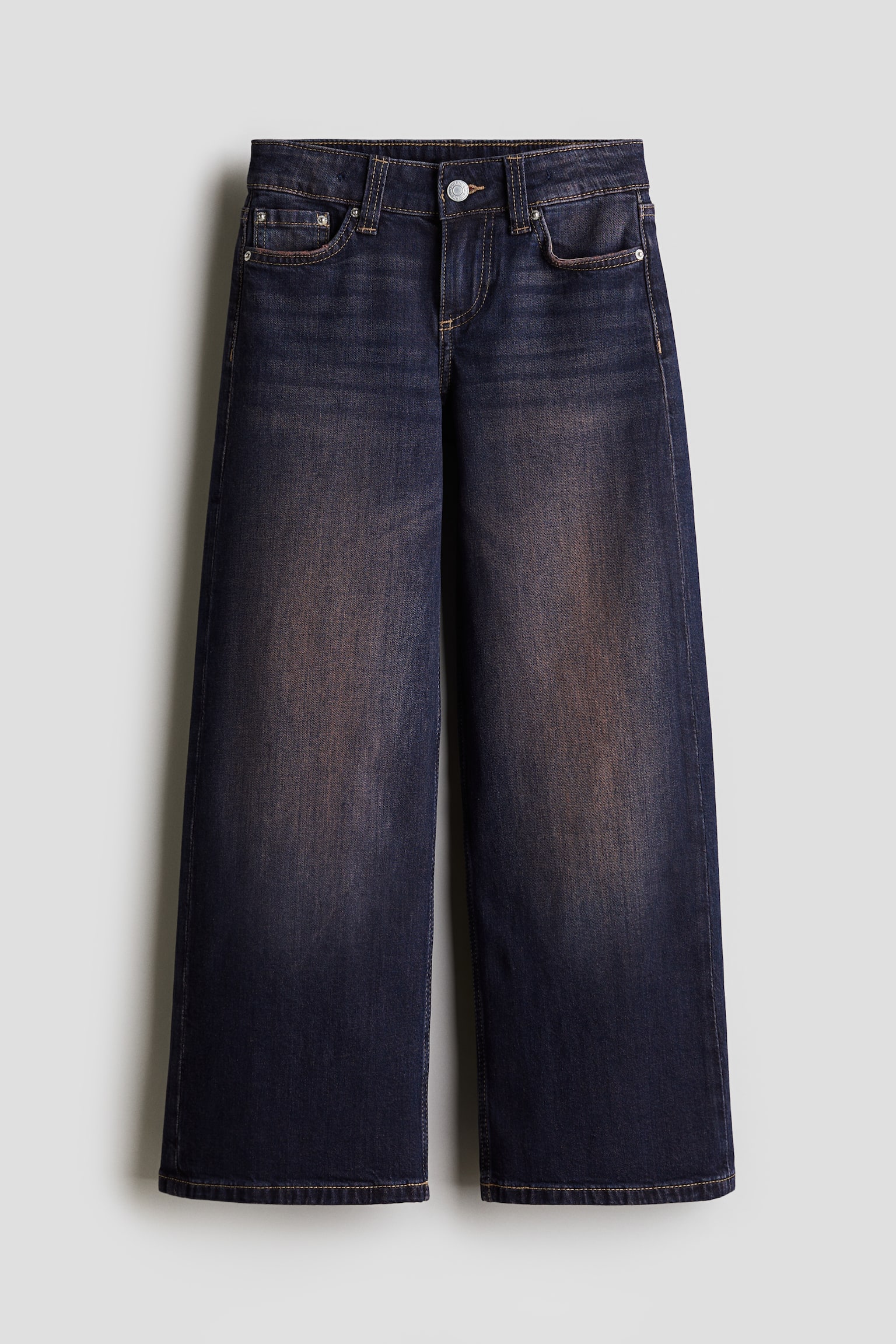 Wide Leg Low Jeans - Dark denim purple - 1