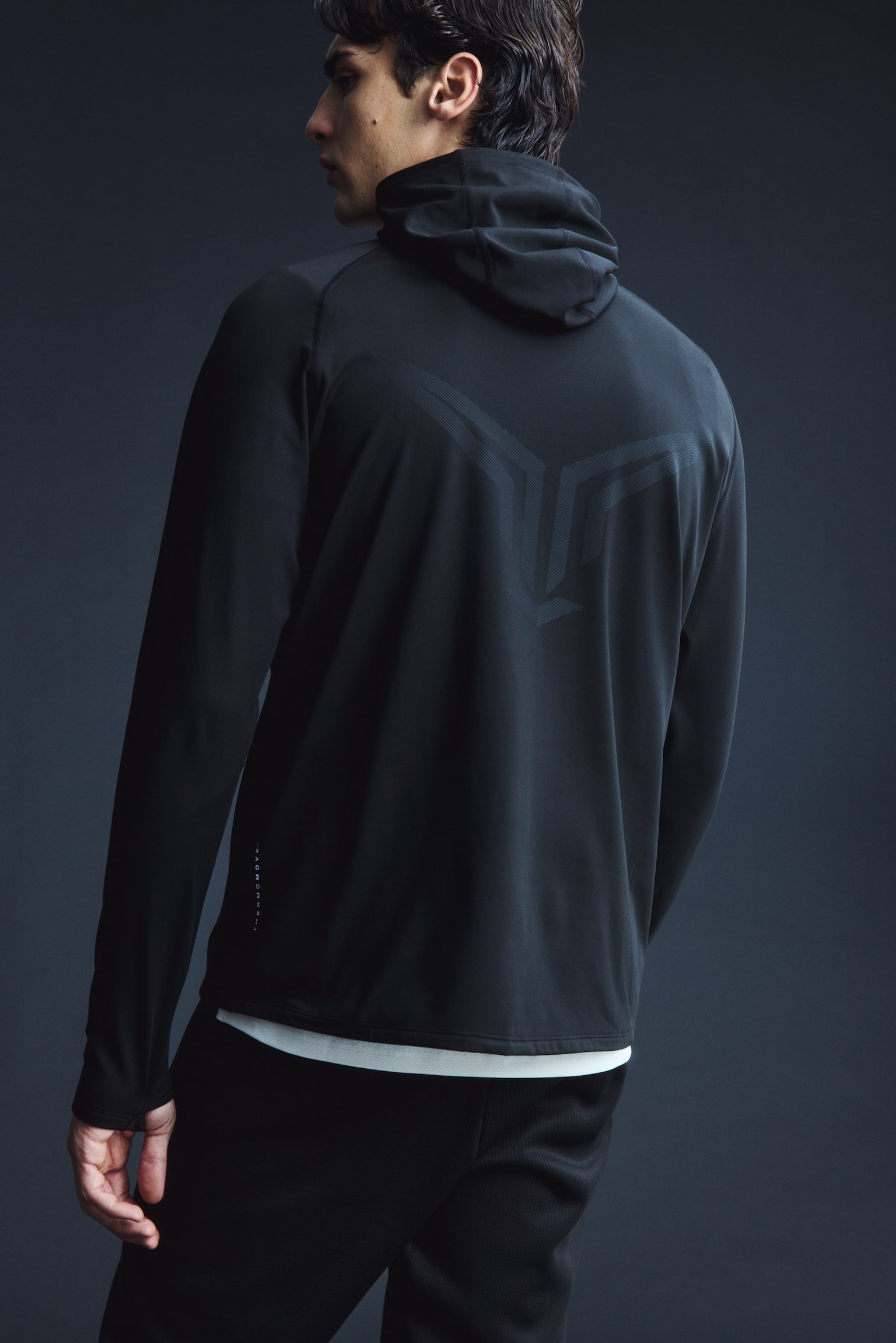 Warming sports hoodie with ThermoMove™ - Black/Move Zlatan/Cream/Move Zlatan - 7