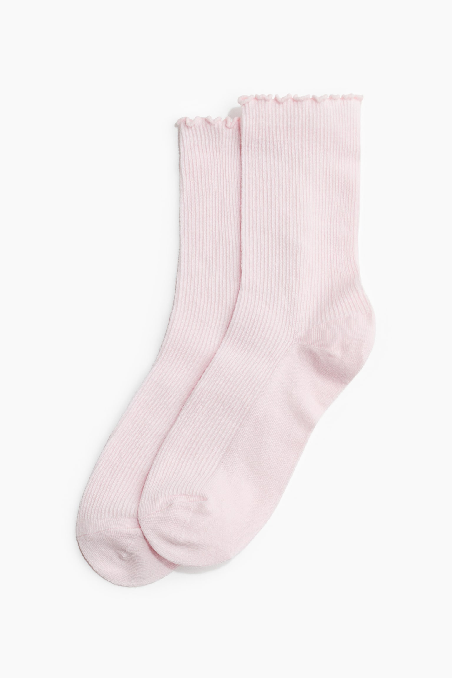 5-pack rib-knit socks - Light pink/Powder pink/White/White - 2