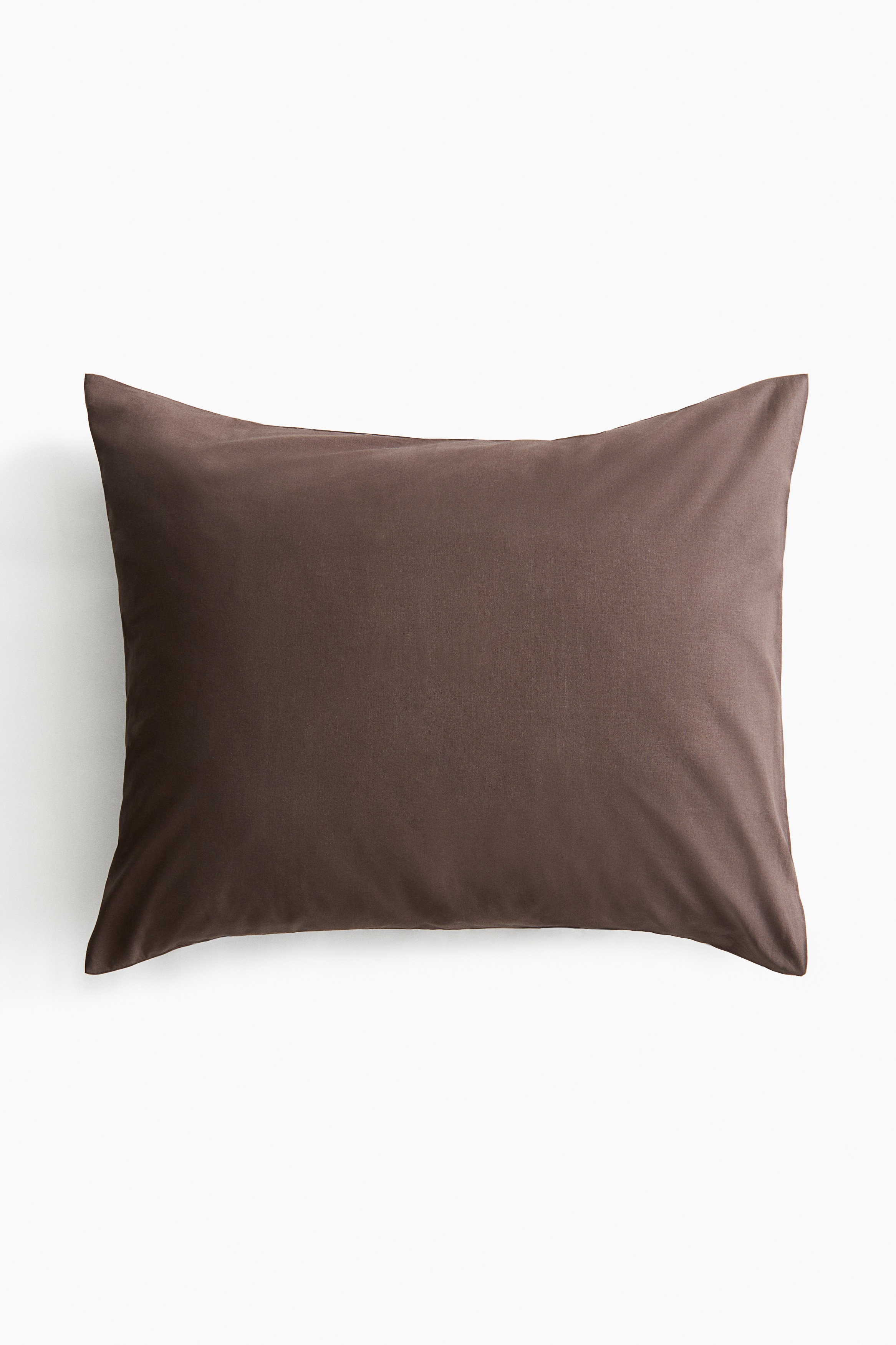 Cotton pillowcase - Dark brown/Light dusty beige/White
