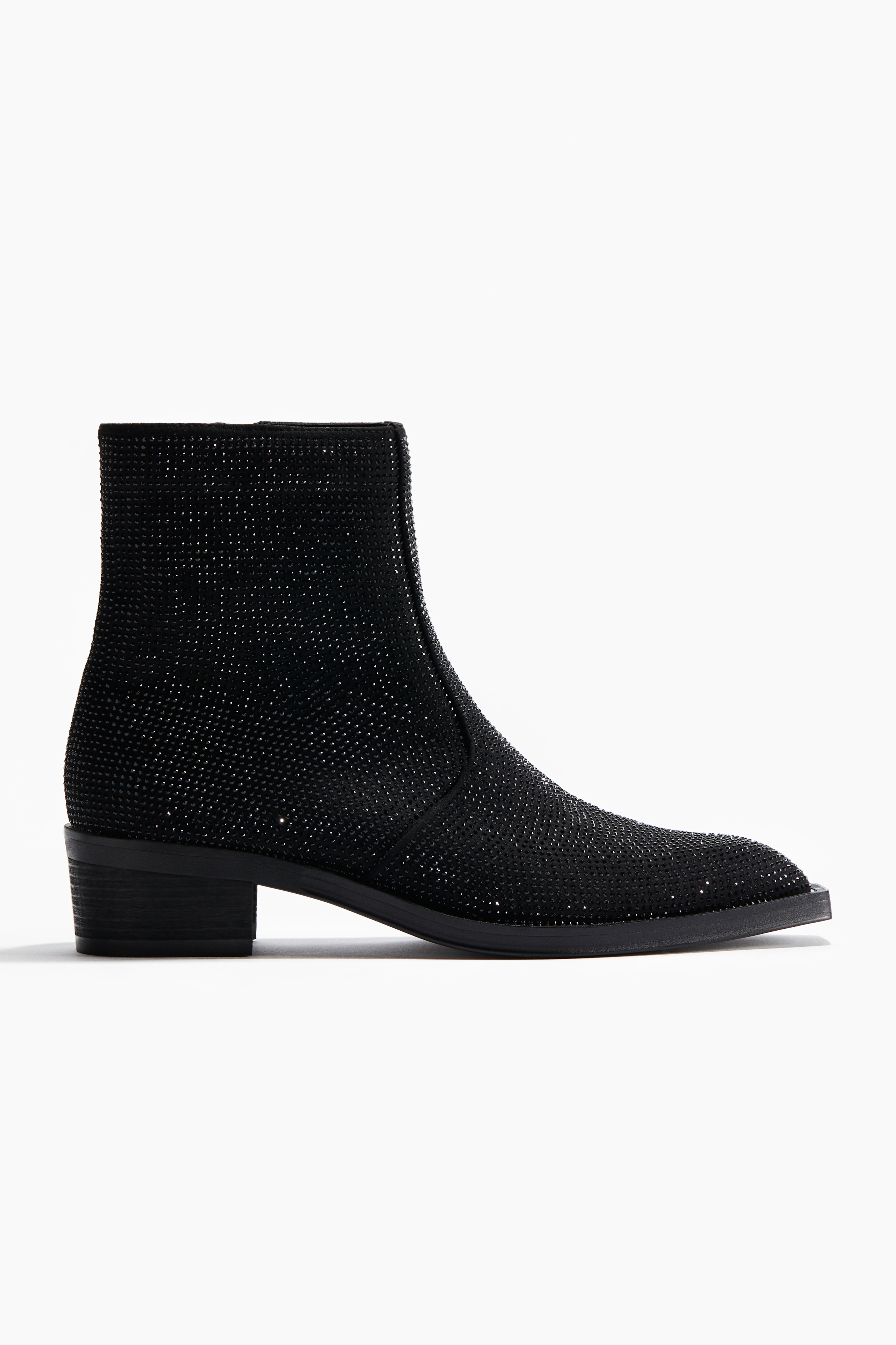 Bottines à talon avec strass