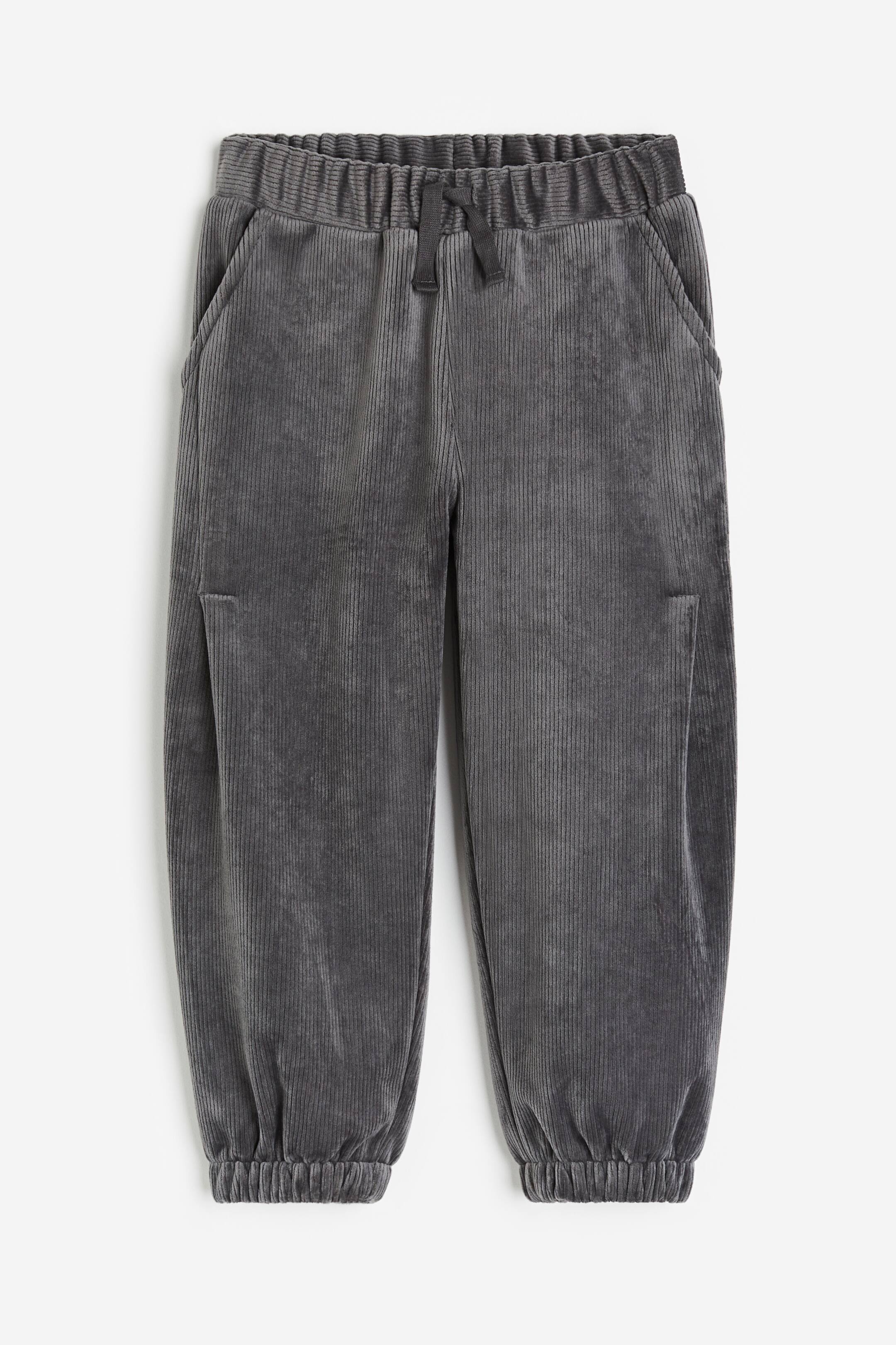 이미지 확대 보기: 코듀로이 조거 팬츠 - 그레이 - Kids | H&M KR 1