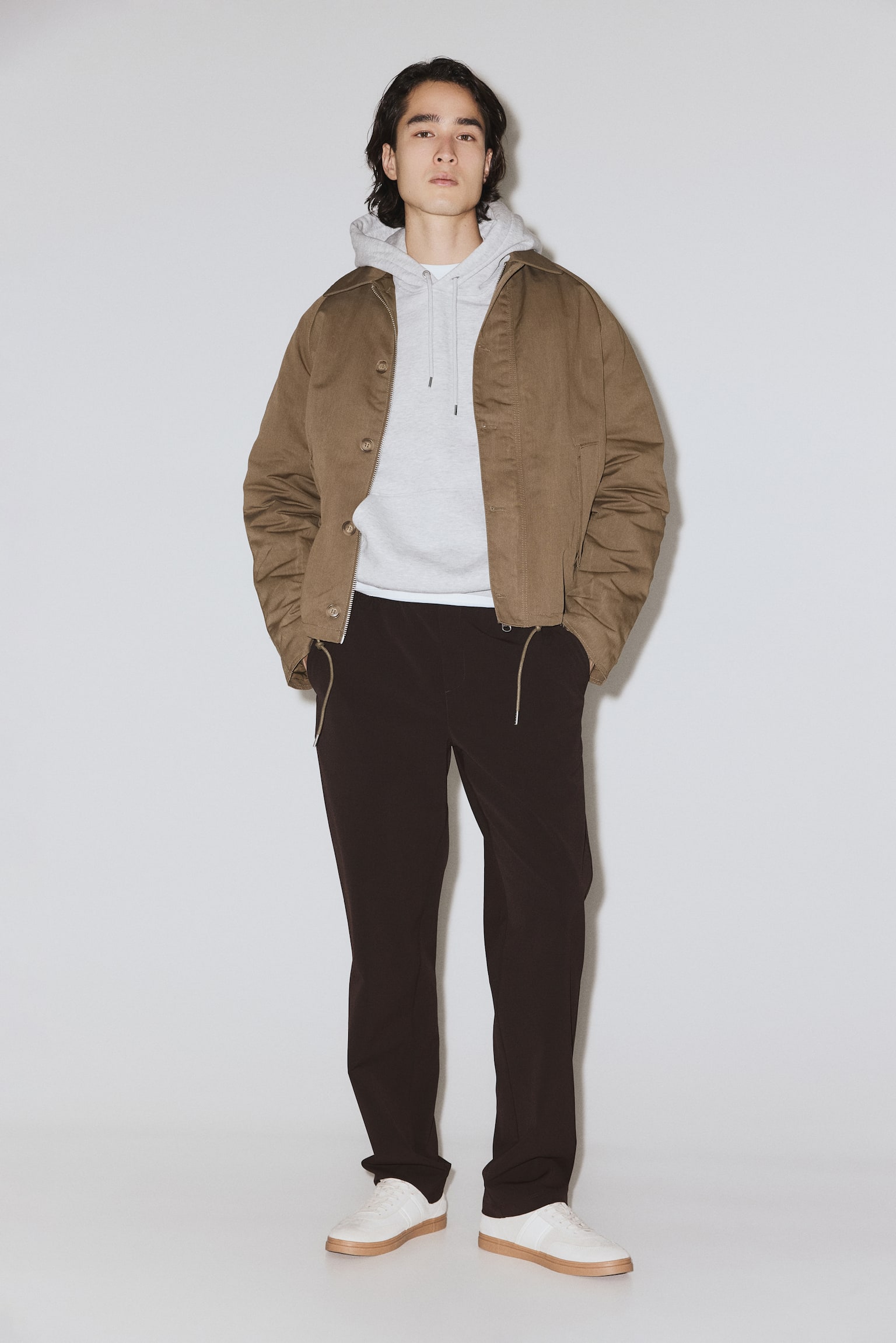 Штани Four-way Stretch Regular Fit без застібки - Темно-коричневий/Чорний/Темно-синій/Темно-коричневий/Темно-сірий - 5