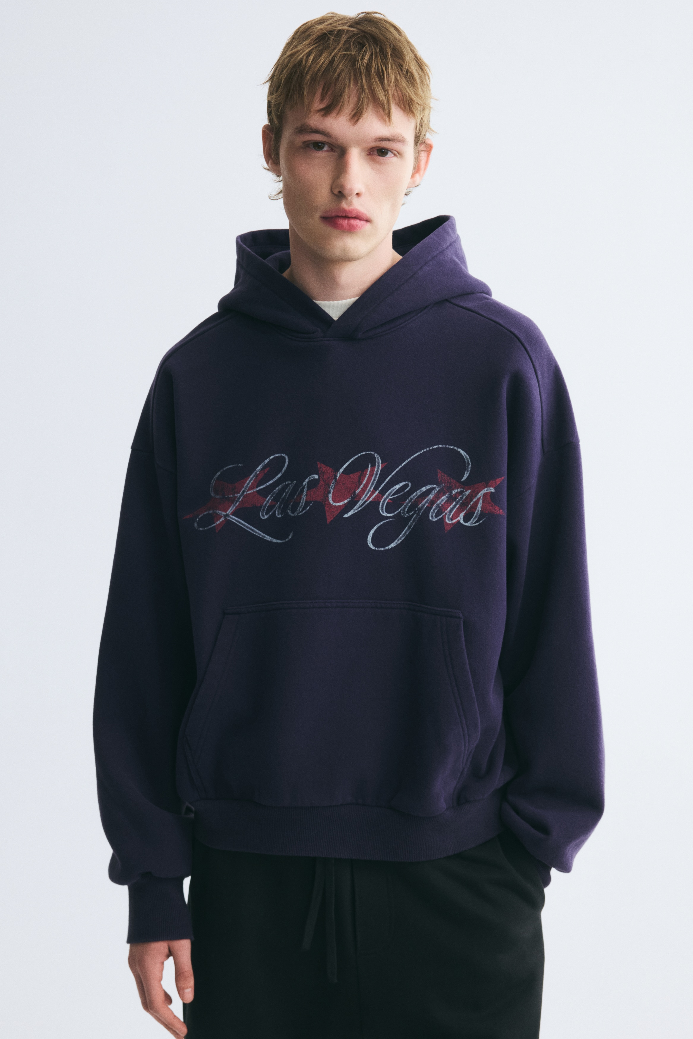Áo hoodie in hình Oversized Fit - Màu xanh dương đậm/Las Vegas/Màu đen phai/Original/Màu đen phai/Bushwick/Màu xanh lá đậm