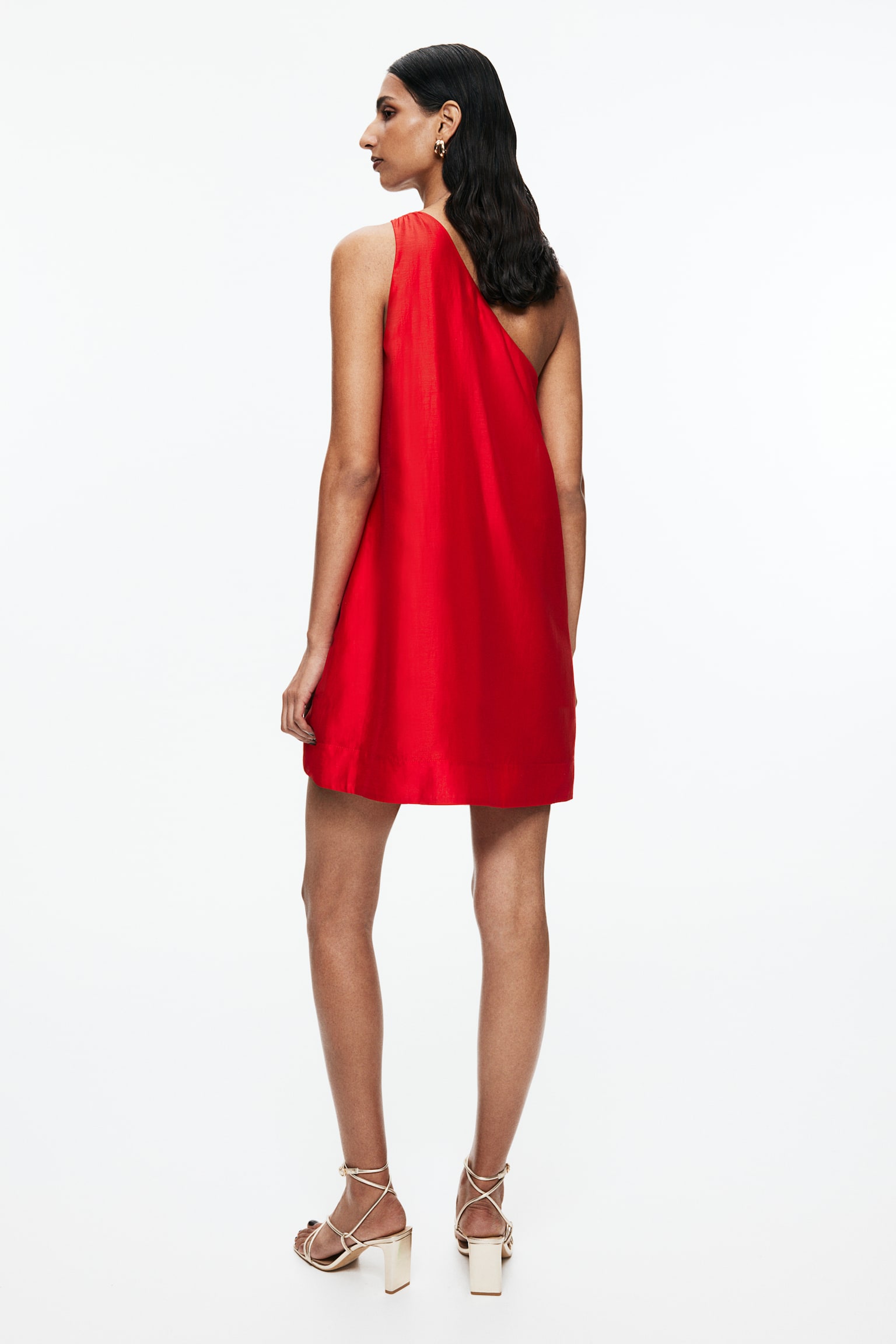 One-shoulder mini dress - Bright red - 6