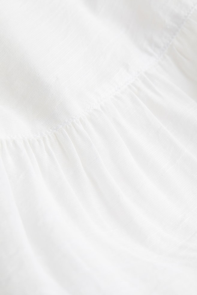 Sleeveless poplin beach dress - White/Cerise - 6
