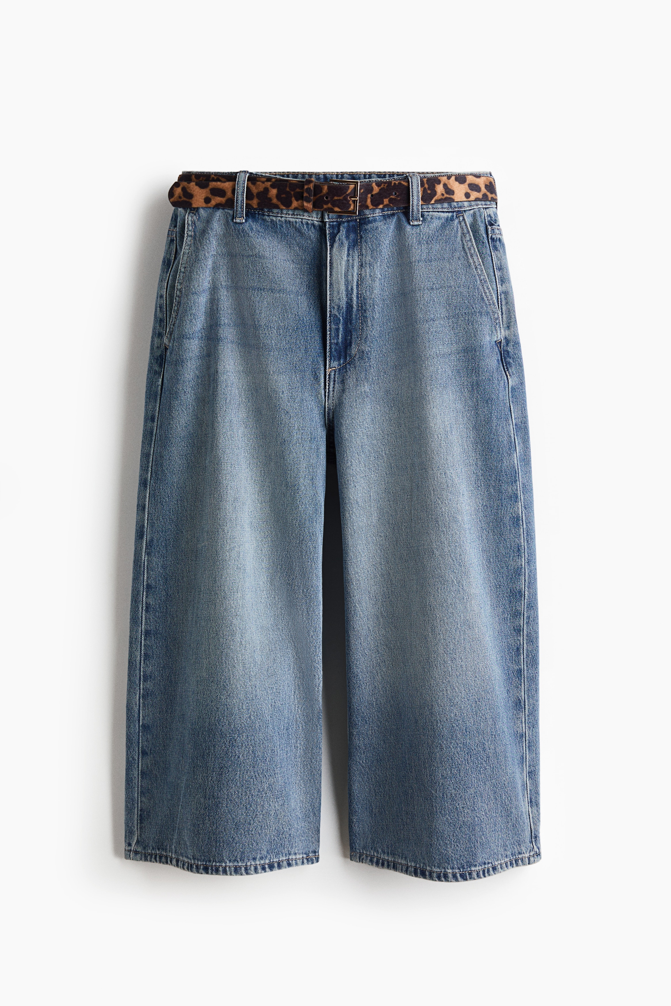 Wide High Waist Culotte Jeans - Blu denim chiaro