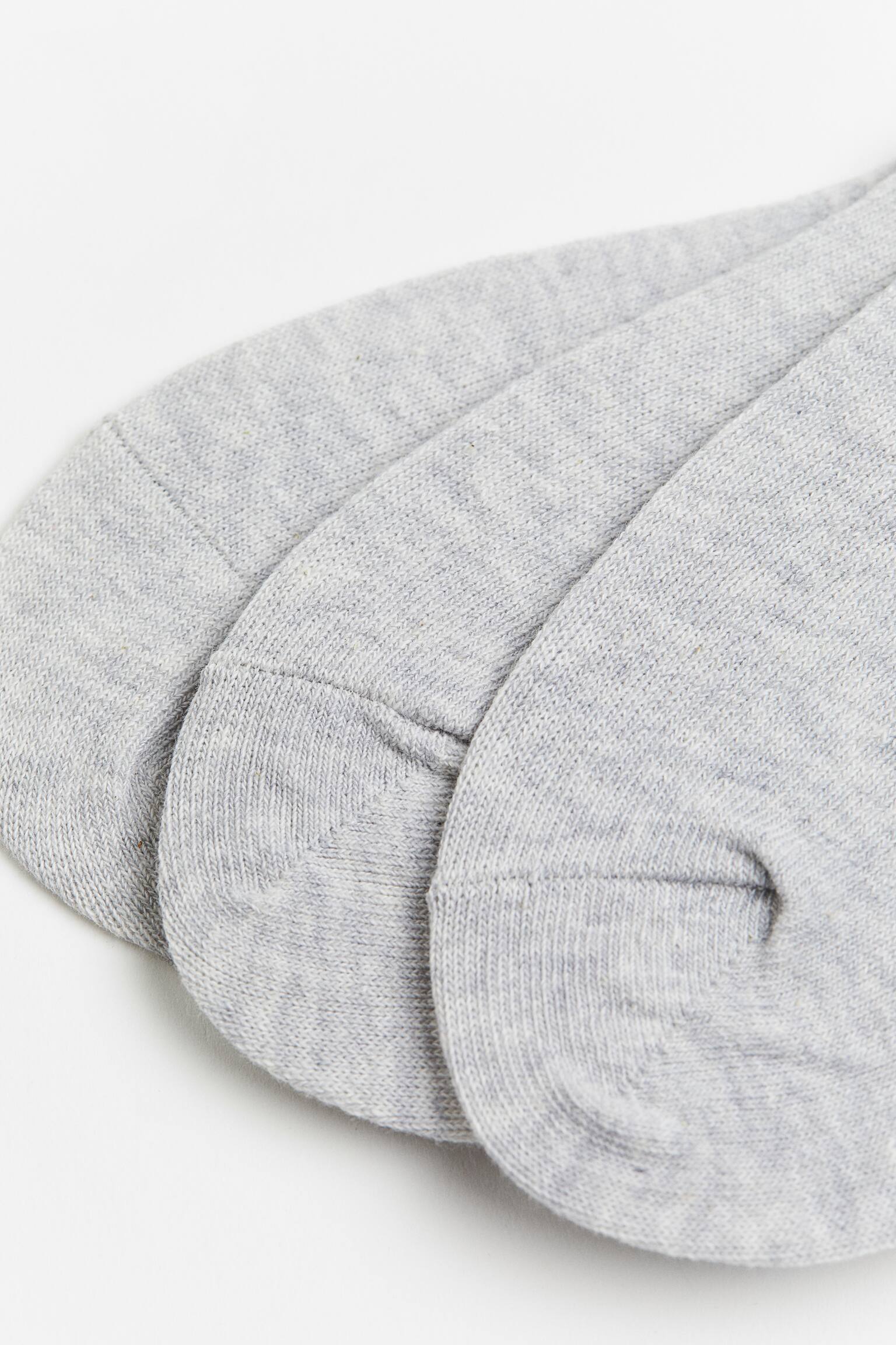 Bộ 3 đôi tất bàn chân - Màu xám nhạt đốm/Màu đen/Màu trắng - 2