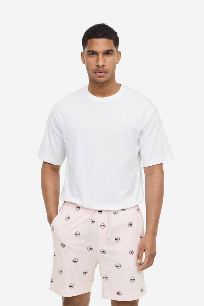 Regular Fit Pyjama shorts - Light pink/Suns/Beige/Block-patterned/Dark blue/Clouds - 5