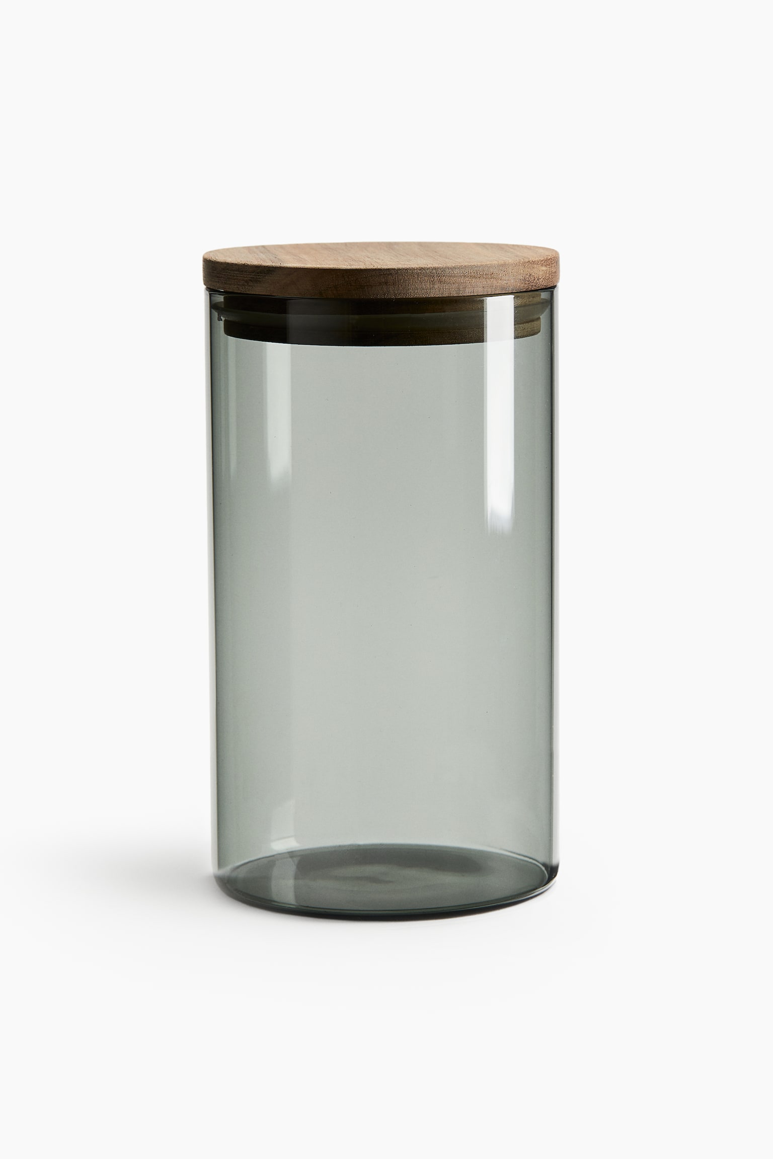 Glass jar with lid - Grey - 1