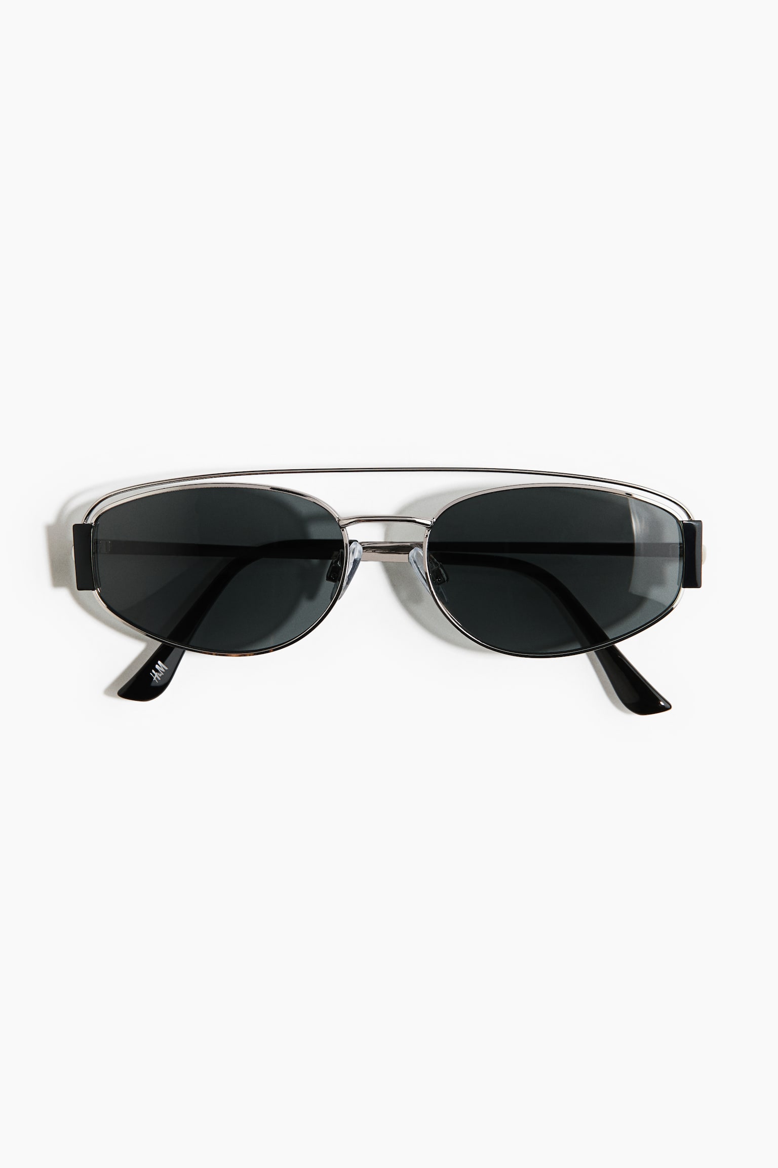 Oval Polarized Sunglasses - Silver-colored