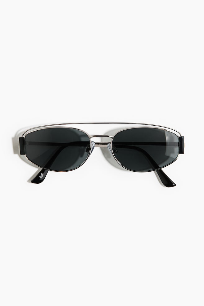 Oval polarised sunglasses - Silver-coloured - 1