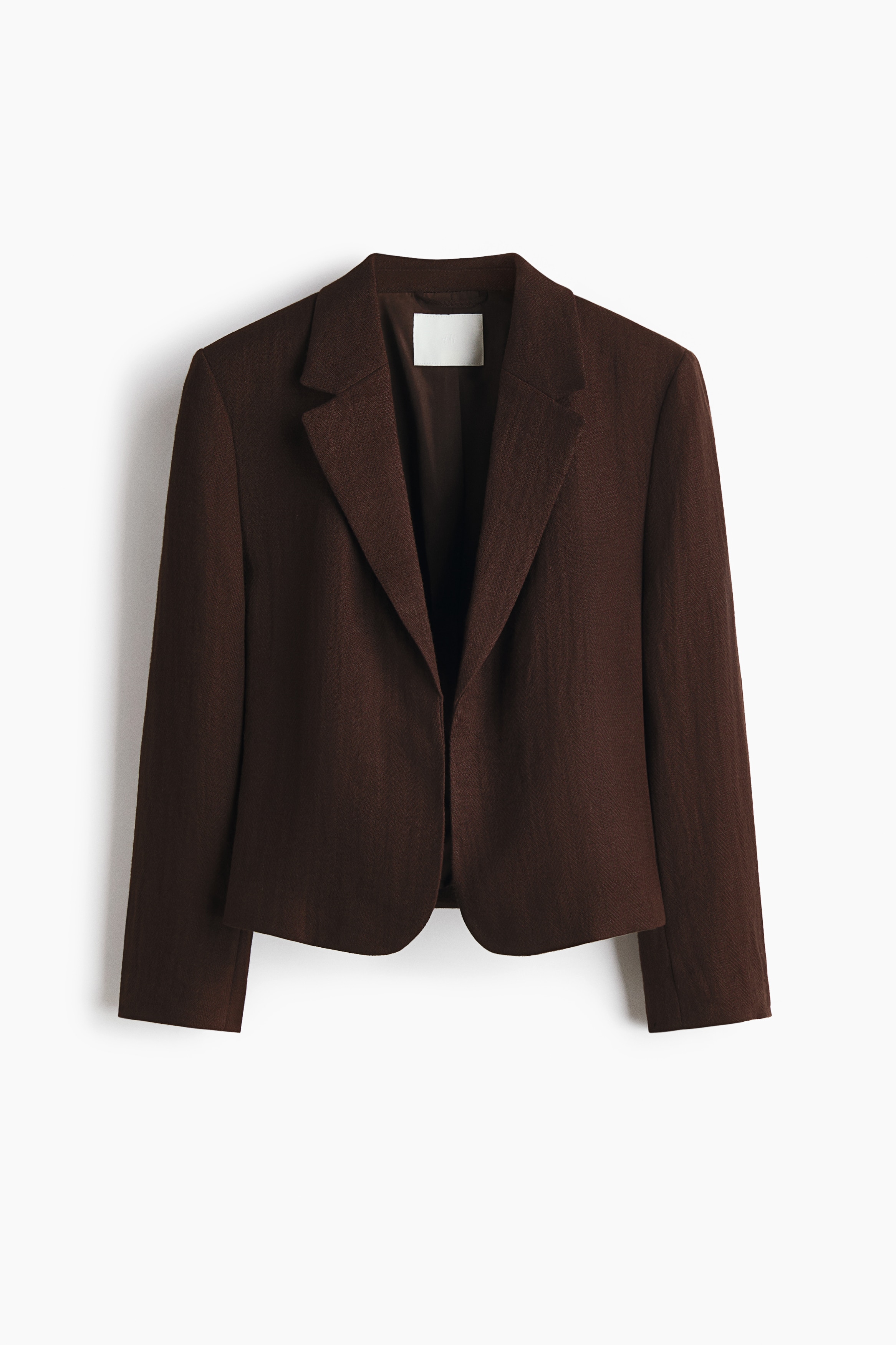 Short blazer - Dark brown/Cream/Beige