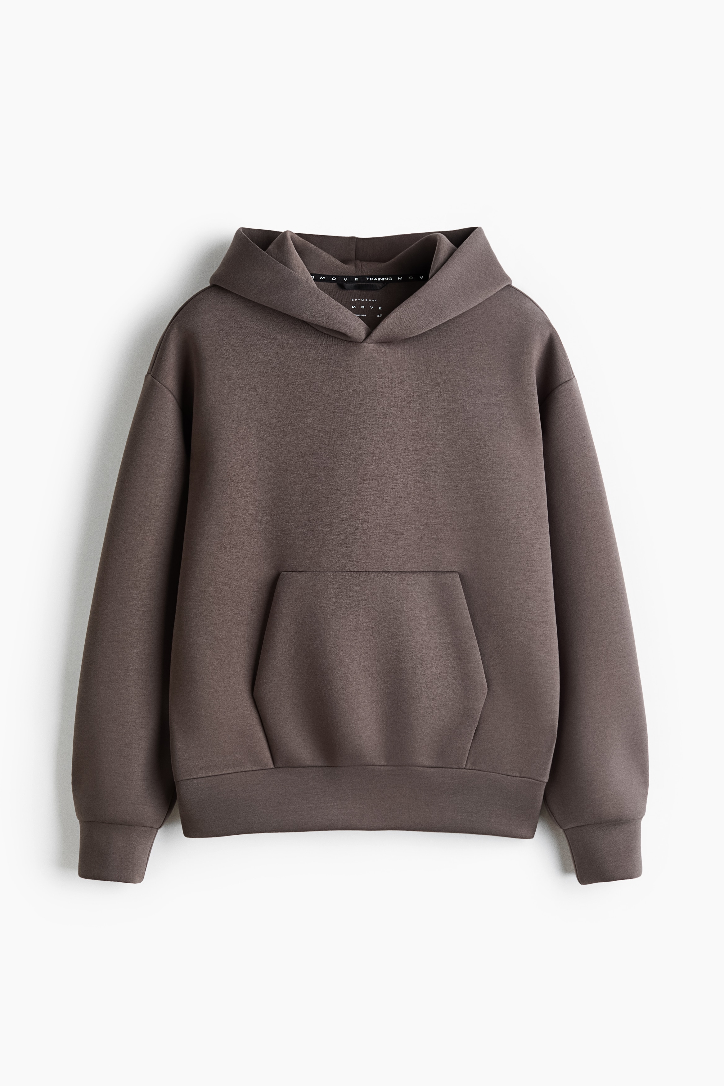 Sportovní mikina DryMove™ s kapucí Oversized Fit - Hnědošedá/Černá