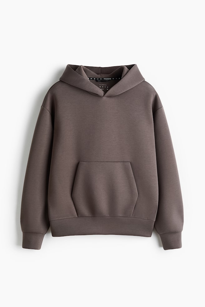 Sport-Hoodie mit DryMove™ in Oversized Fit - Graubraun/Schwarz - 1