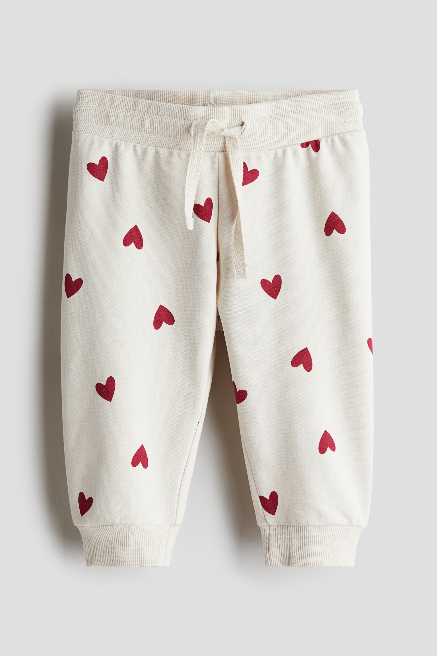 Cotton sweatpants - White/Hearts/Light grey marl/Black - 1