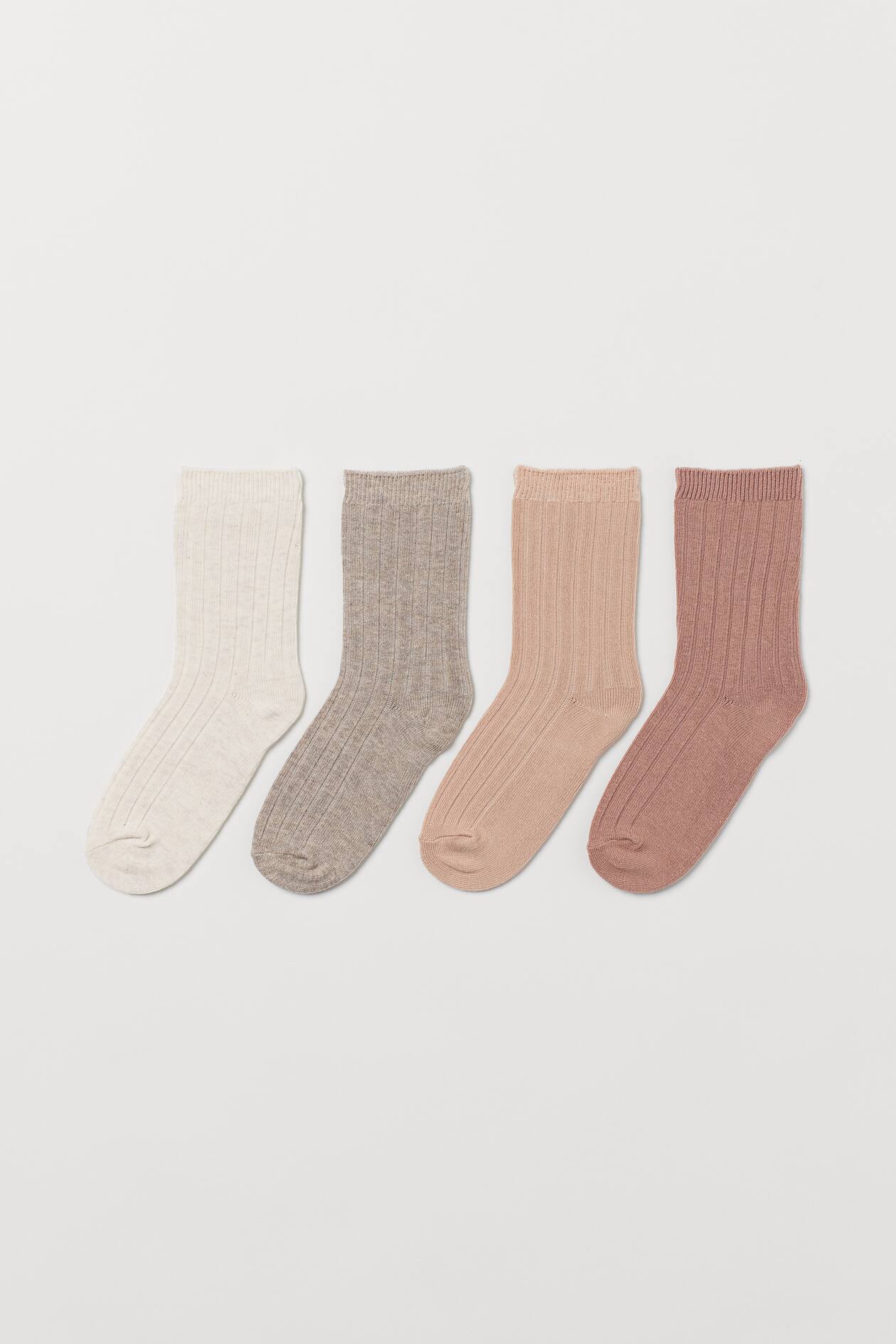 4-pack Socks - Dusty rose/powder pink - Kids | H&M US