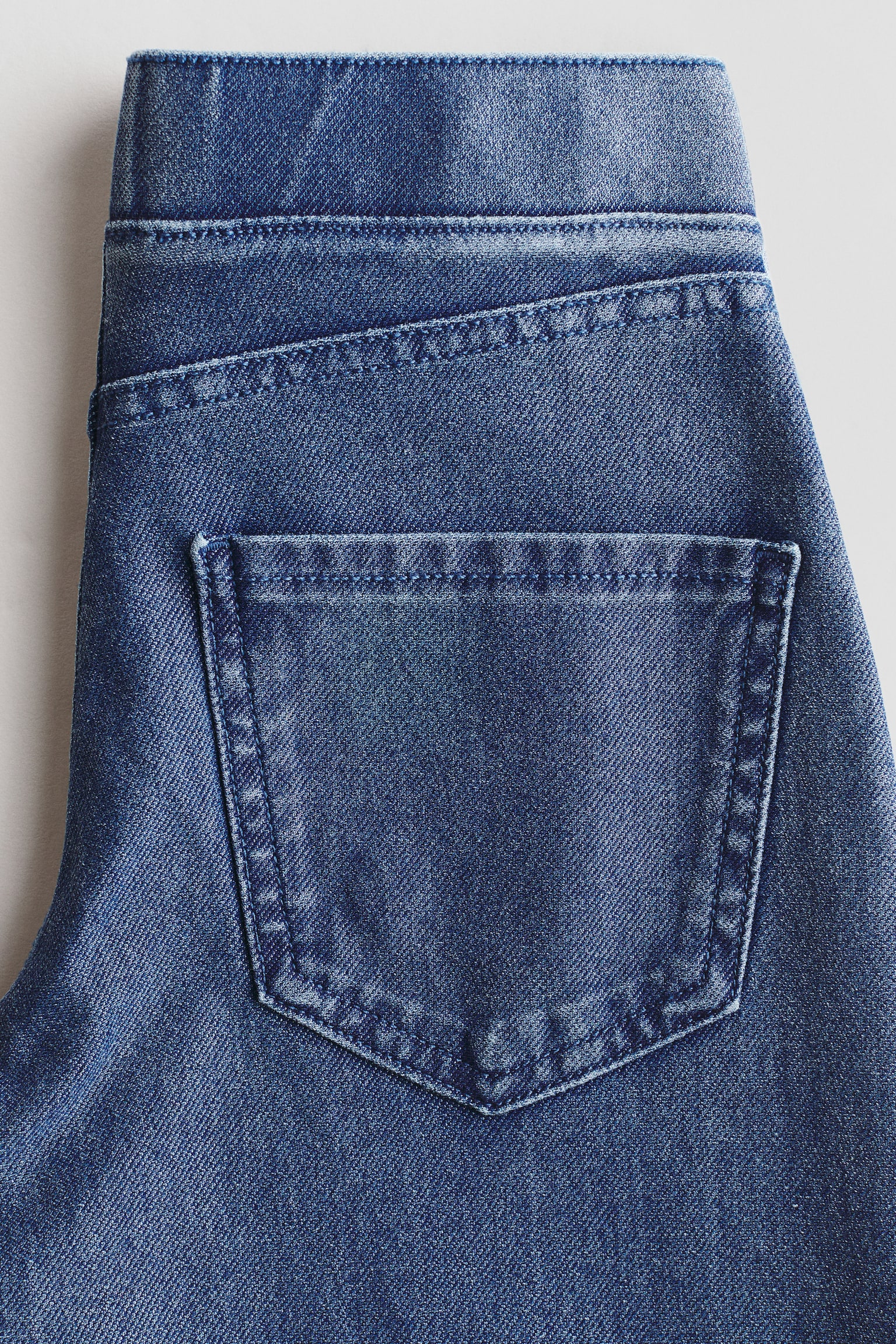 Pantalón ancho con apariencia de denim - Azul denim/Gris denim oscuro - 2