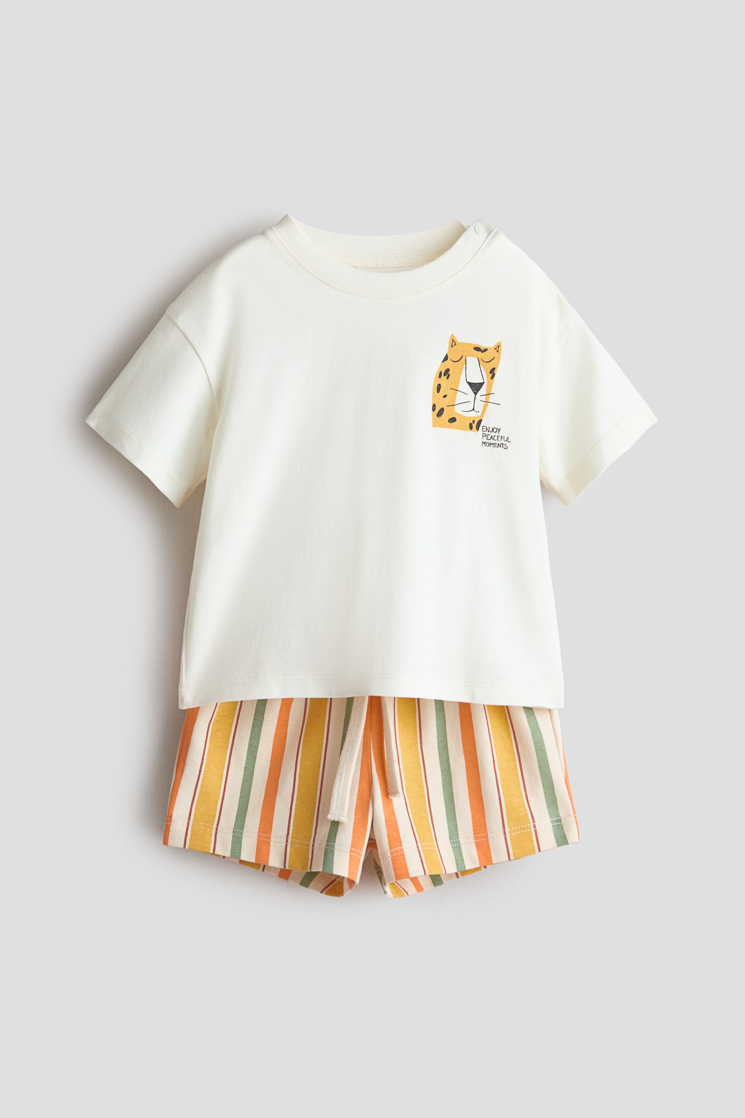 2-piece cotton set - White/Leopard/Light beige/Full Adventure/Navy blue/Le Port/Light green/Dinosaurs - 3