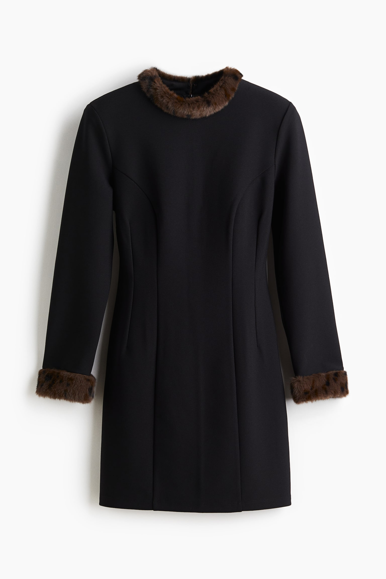 Přiléhavé šaty - Černá/hnědá - 1