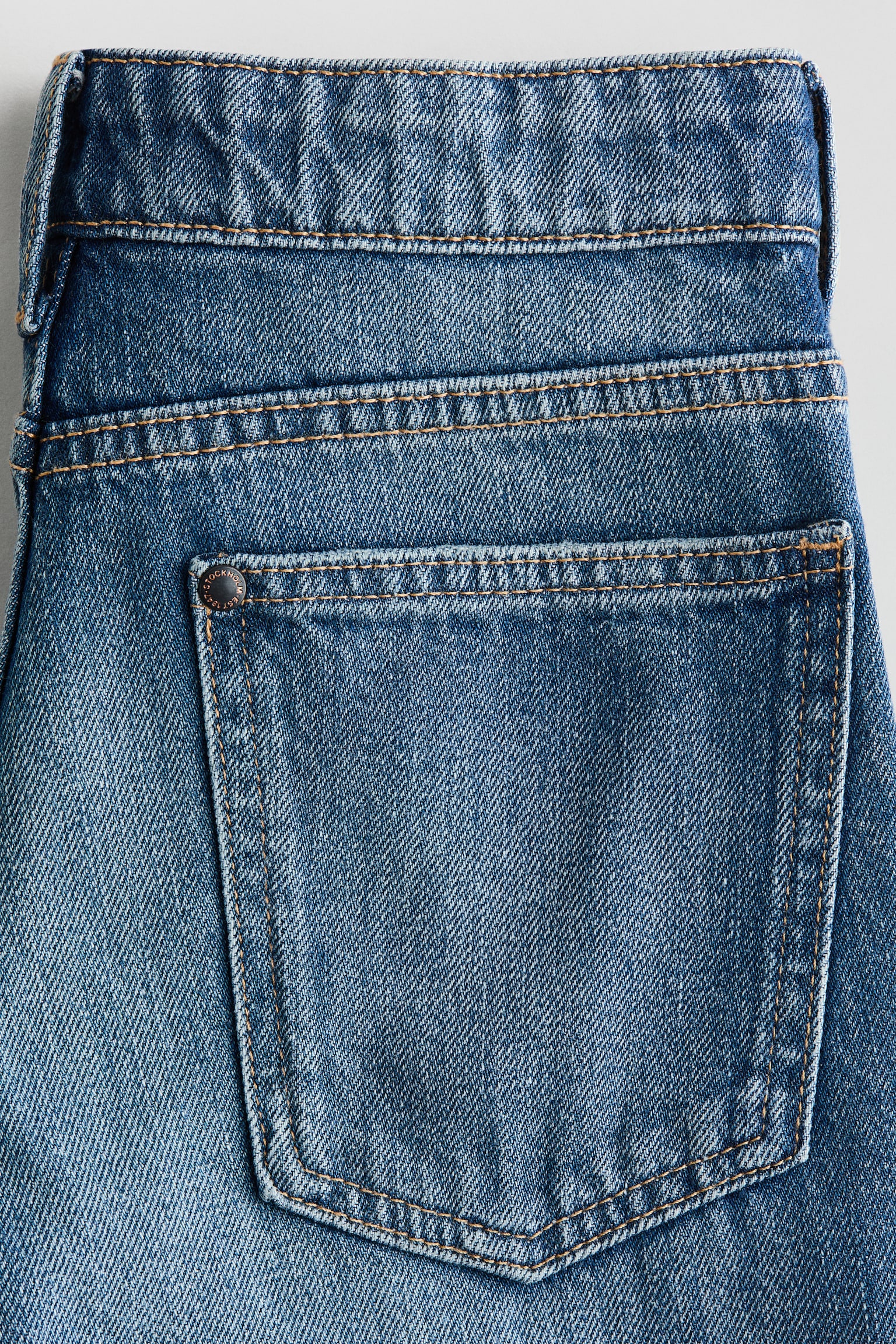 Детские джинсы H&M Loose-Fit Bootcut Leg, цвет: Тёмный джинсовый синий — фото 6