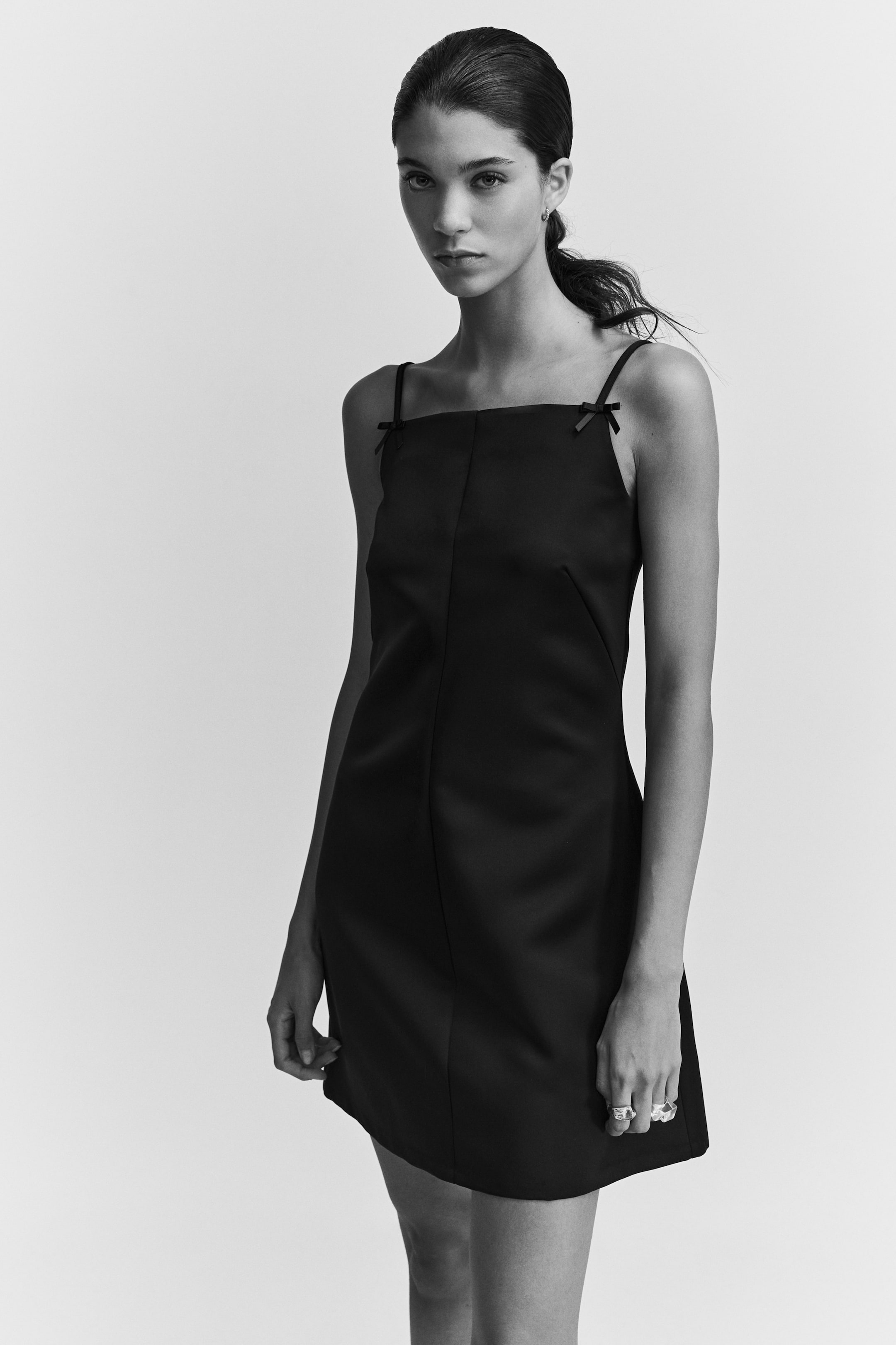 View larger image: Satin strappy dress - Black - Ladies | H&M 1