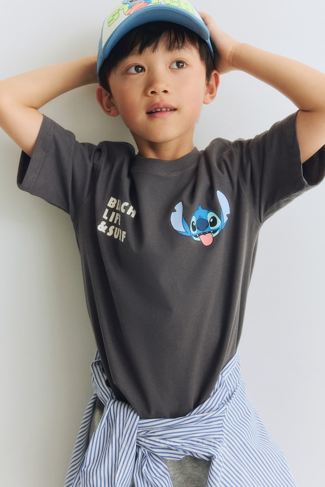 Oversized Printed T-Shirt - Dark gray/Lilo & Stitch/Red/Cars/White/Mickey Mouse/Bright blue/Hot Wheels/Green/Minecraft/Green/Among Us/White/Stumble Guys/Gray melange/Minecraft/Blue/Sesame Street/White/Pokémon - 4