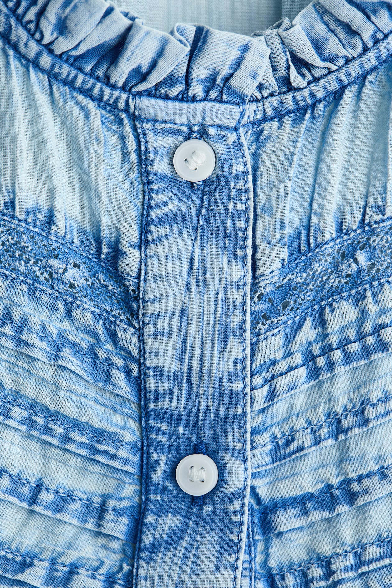 Denim-Look Cotton Blouse - image 3