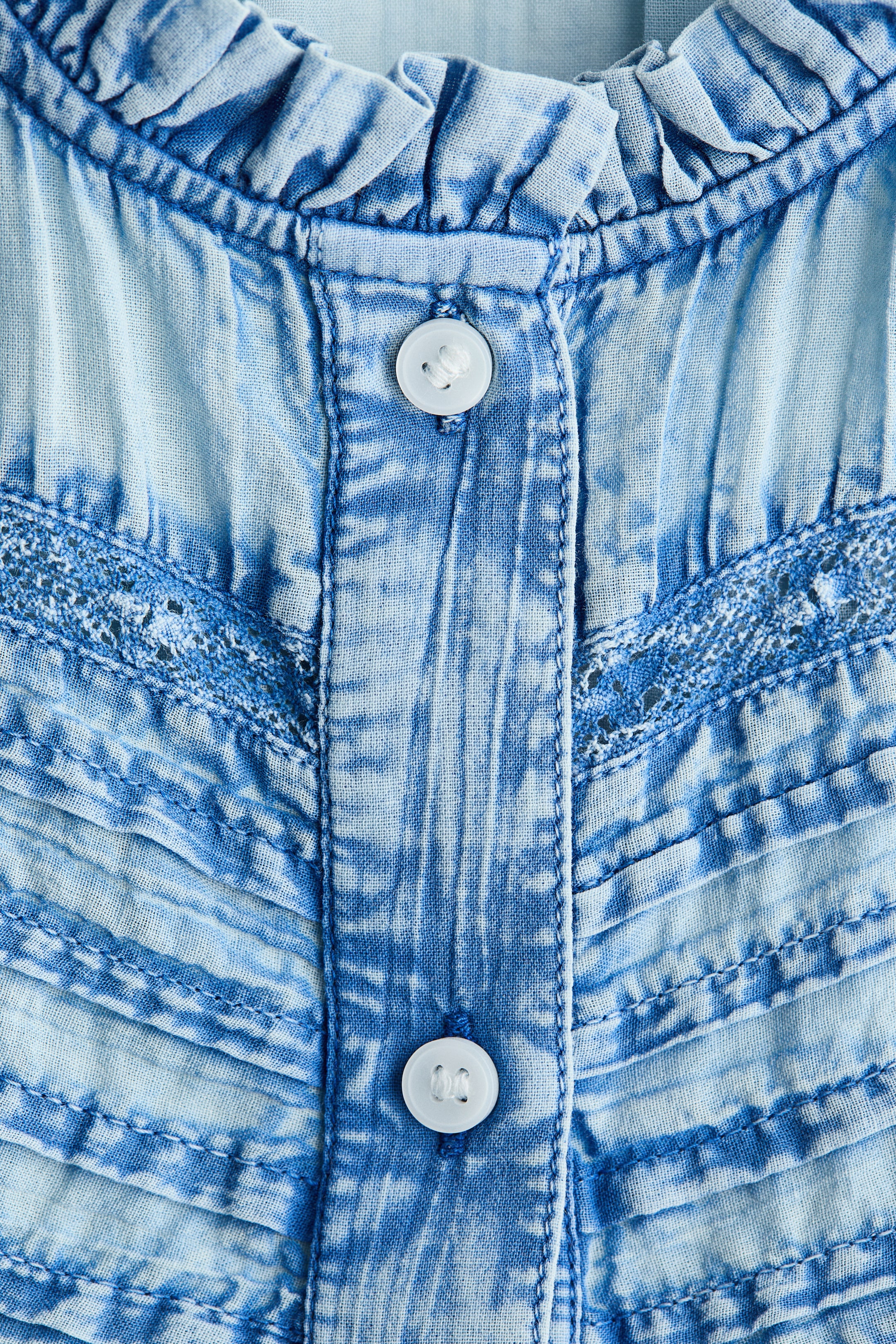 Женские блузки H&M Denim-Look Cotton Blouse — фото 4