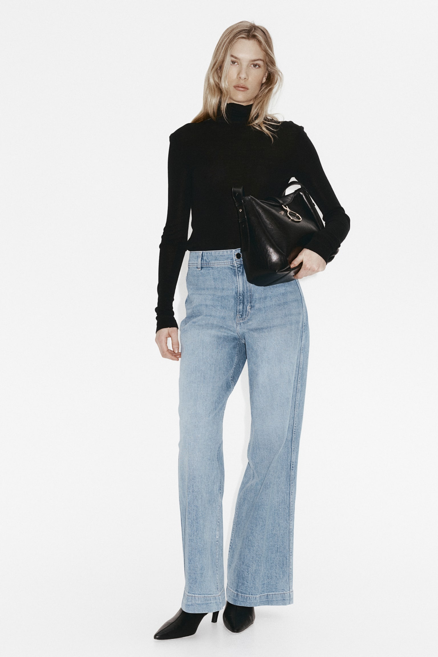 Wide High Jeans - Açık kot mavisi/Koyu kot mavisi/Koyu kot mavisi/Açık bej - 7