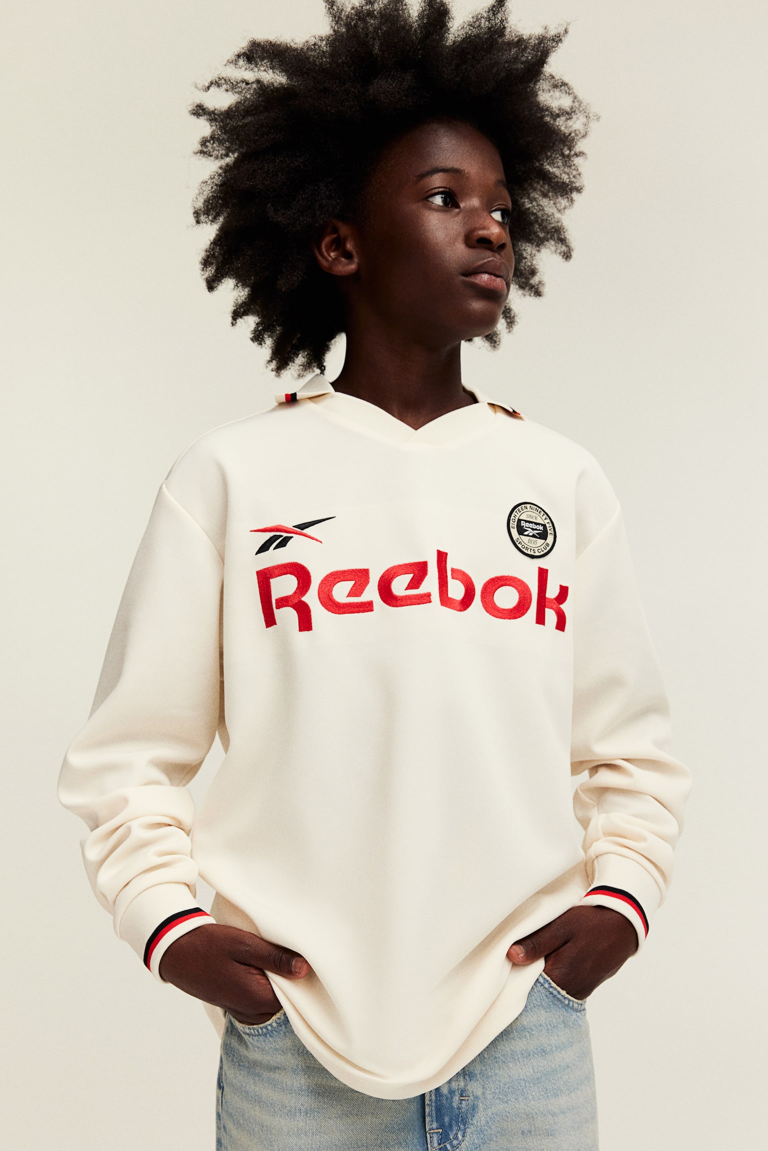 Long-sleeved football shirt - White/Reebok - 2