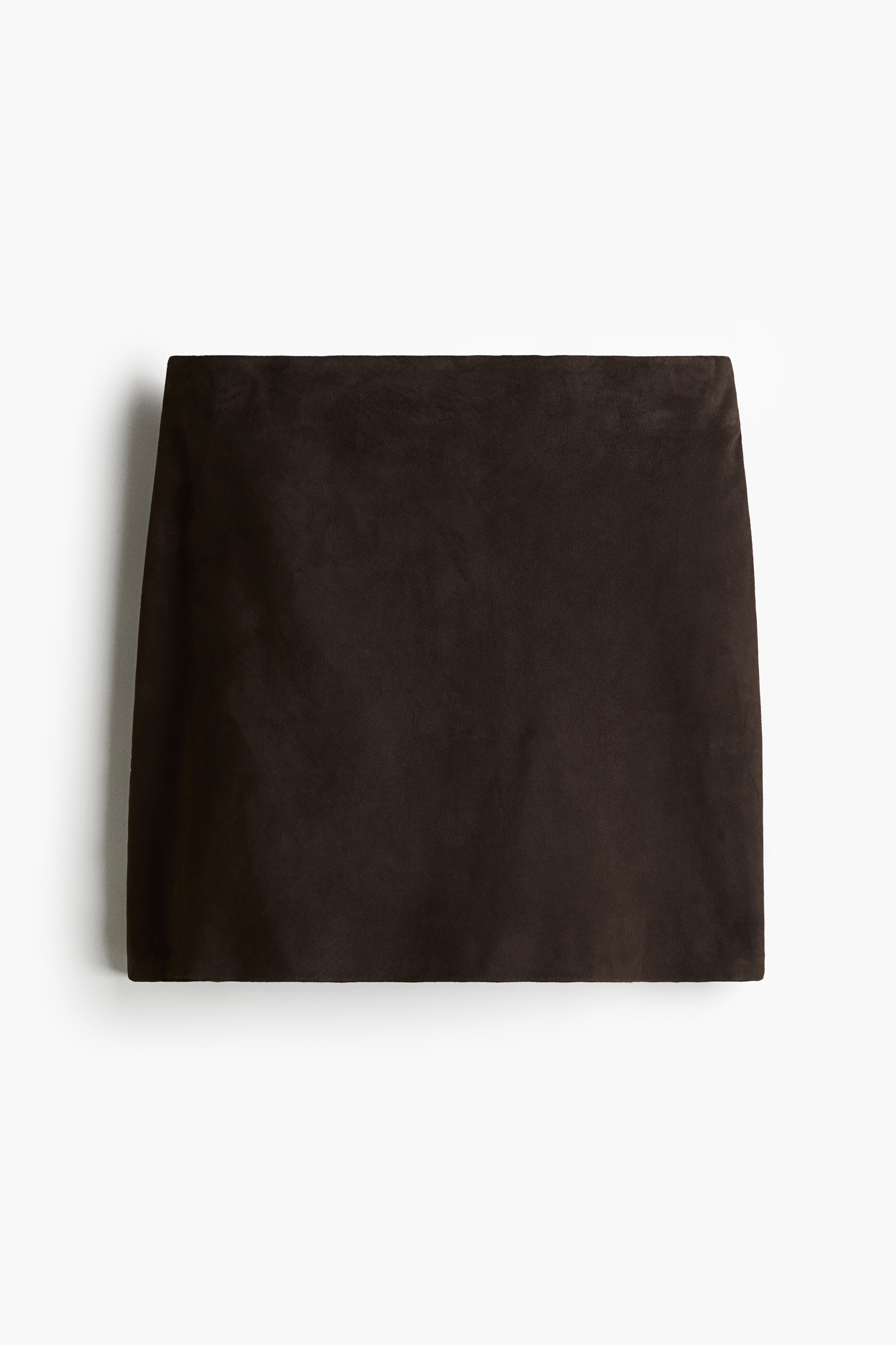 Suede Mini Skirt - Dark brown