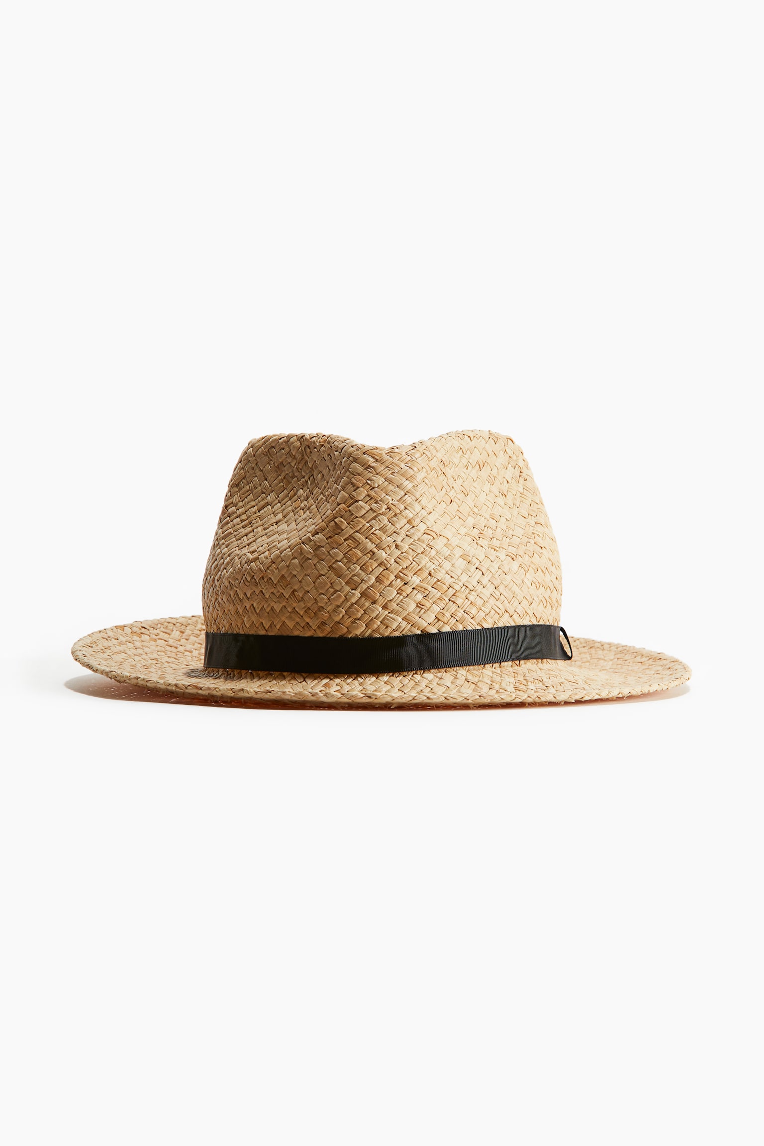 Straw hat - Beige/Black - 1