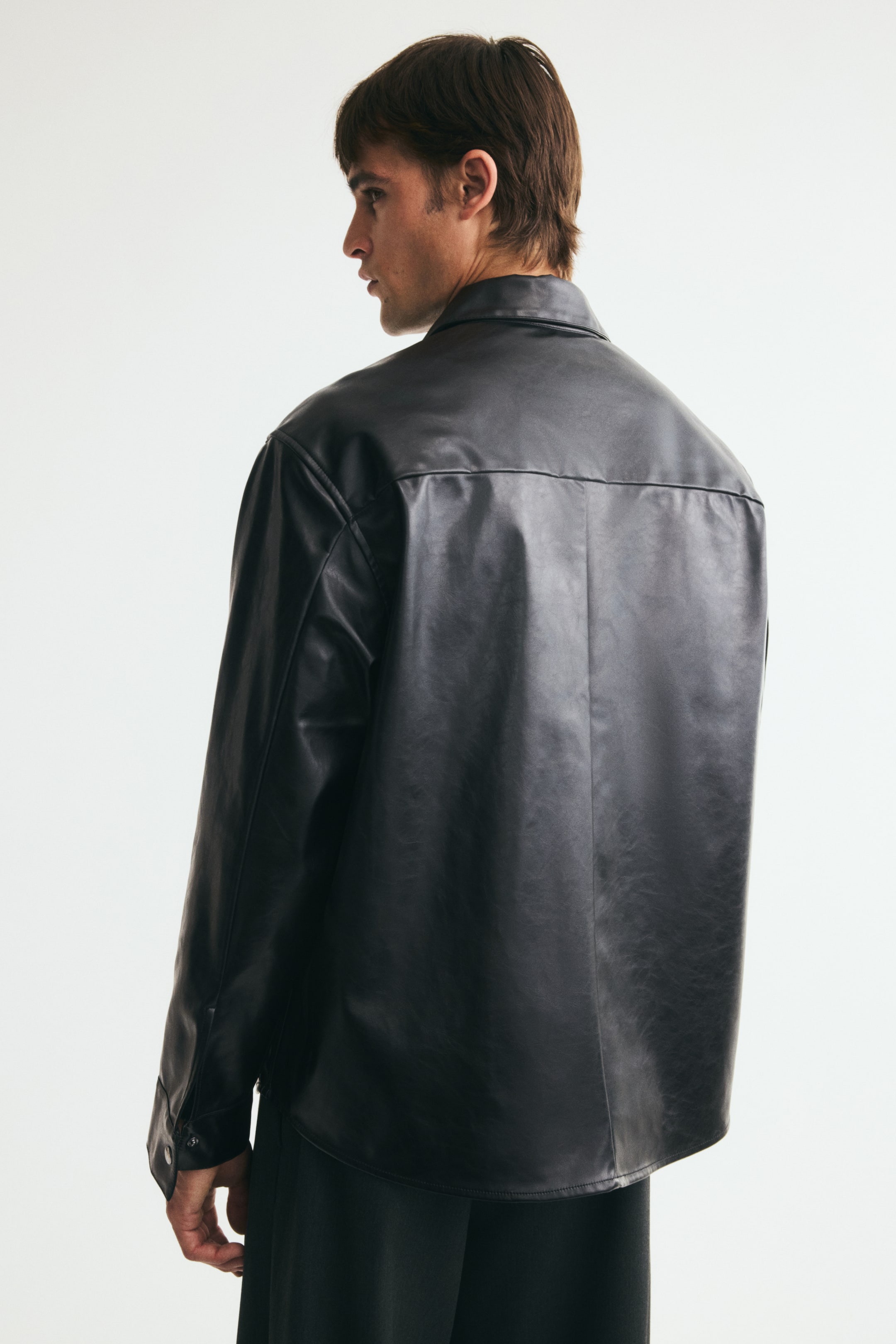 Мужские топы H&M Coated Overshirt — фото 5