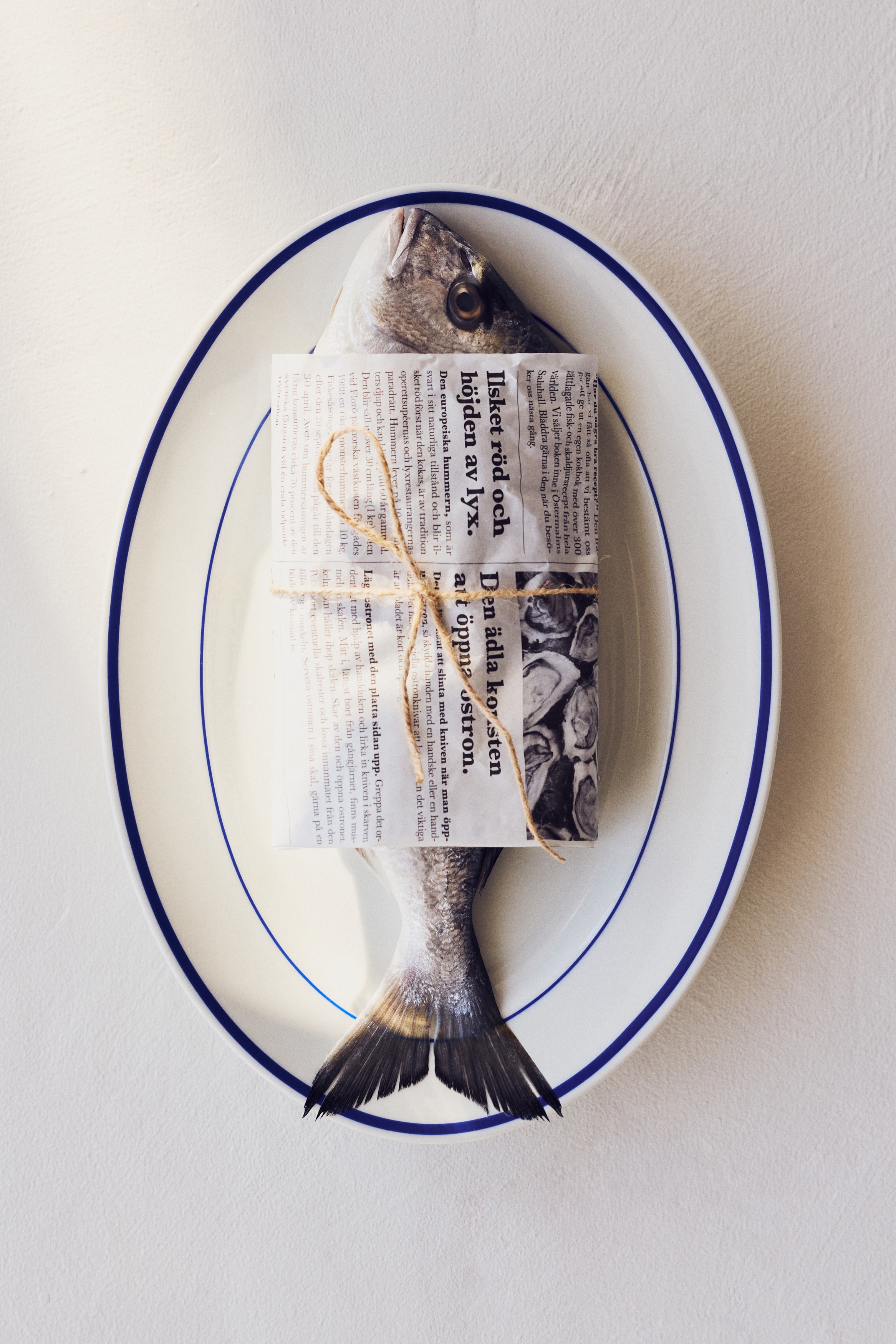 ポーセリンサービングプレート 2枚セット - ホワイト／ブルー