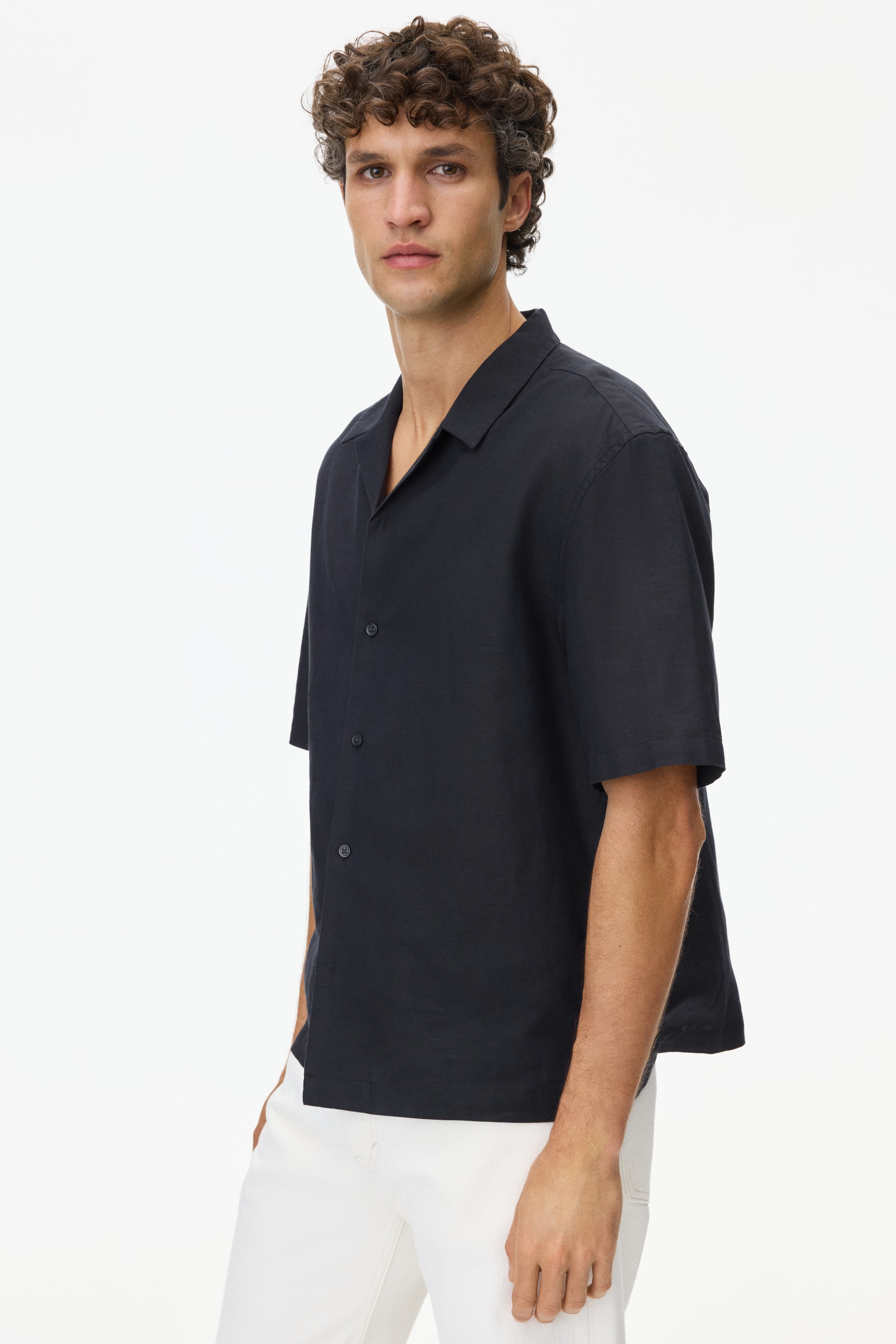 Relaxed-Fit Linen-Blend Resort Shirt