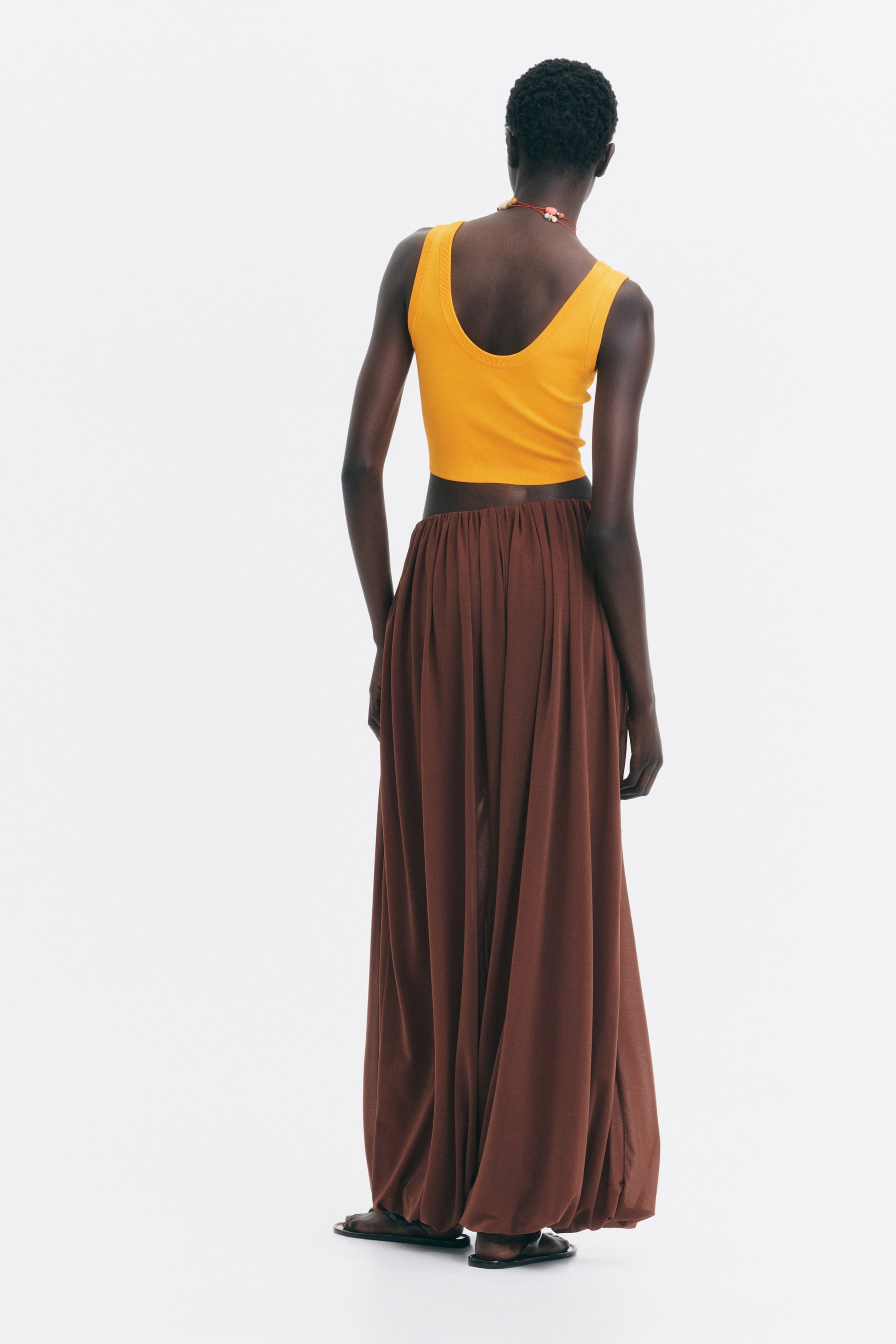 Cropped Fine-Knit Tank Top