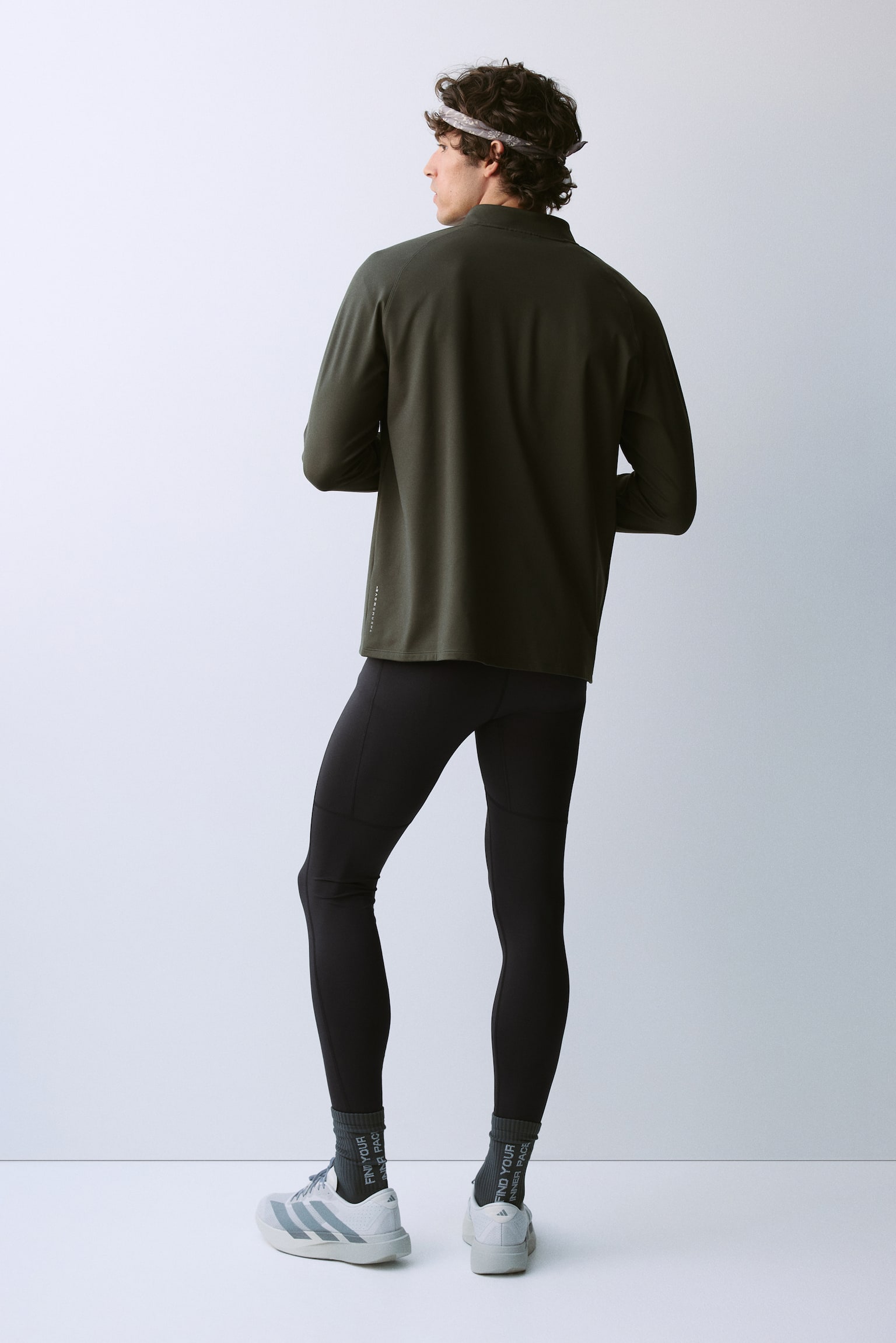 Мужские леггинсы H&M Pocket-Detail Running Tights with DryMove™, цвет: Чёрный — фото 5