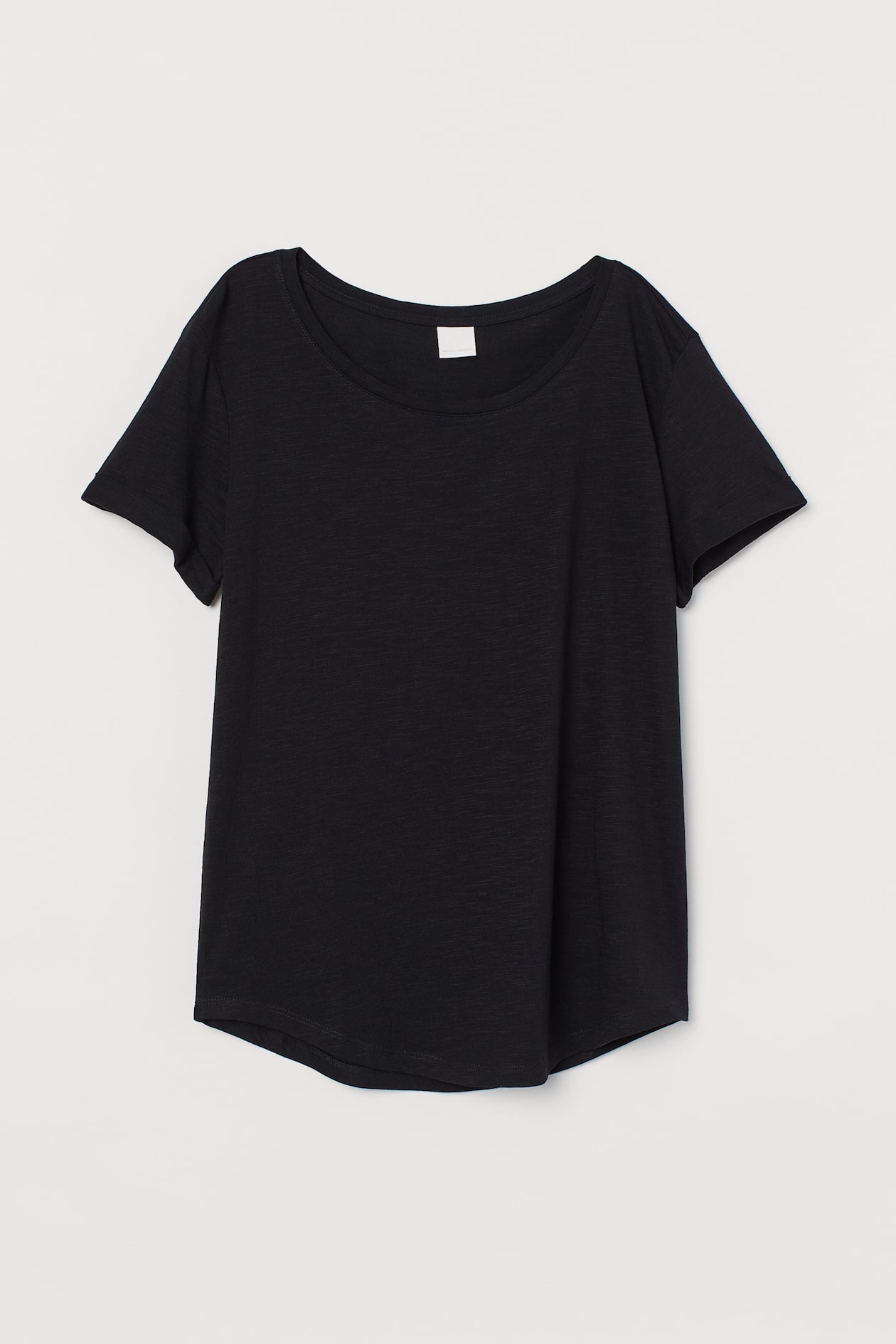 Round-neck T-shirt - Short sleeve - Black - Ladies | H&M US