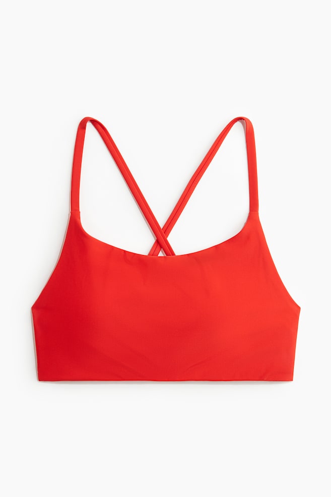 Sports bikini top - Red/Brown/Zebra print/Black - 1