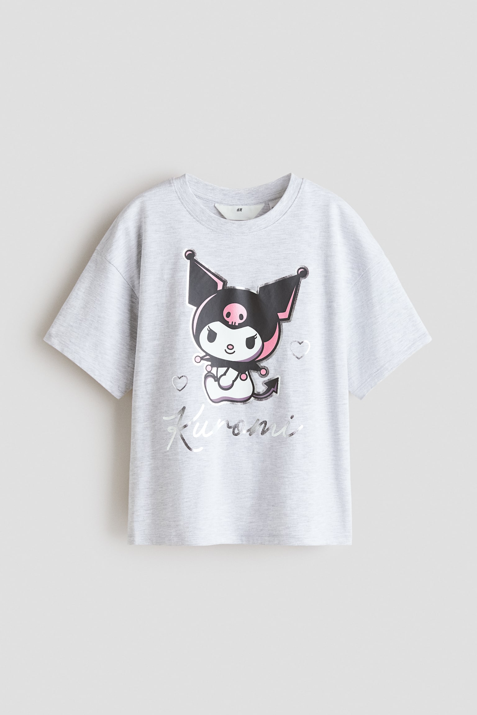 Bedrucktes Baumwoll-T-Shirt - Hellgraumeliert/Kuromi/Elfenbein/SmileyWorld®/Dunkelgrau/Lilo & Stitch/Hellgelb/CapyFun/Schwarz/KPop Demon Hunters/Hellrosa/Snoopy/Rosa/Lilo & Stitch/Weiß/Pochacco/Weiß/KPop Demon Hunters/Weiß/Hello Kitty/Helles Mattblau/CapyFun/Helles Mattblau/Cinnamoroll