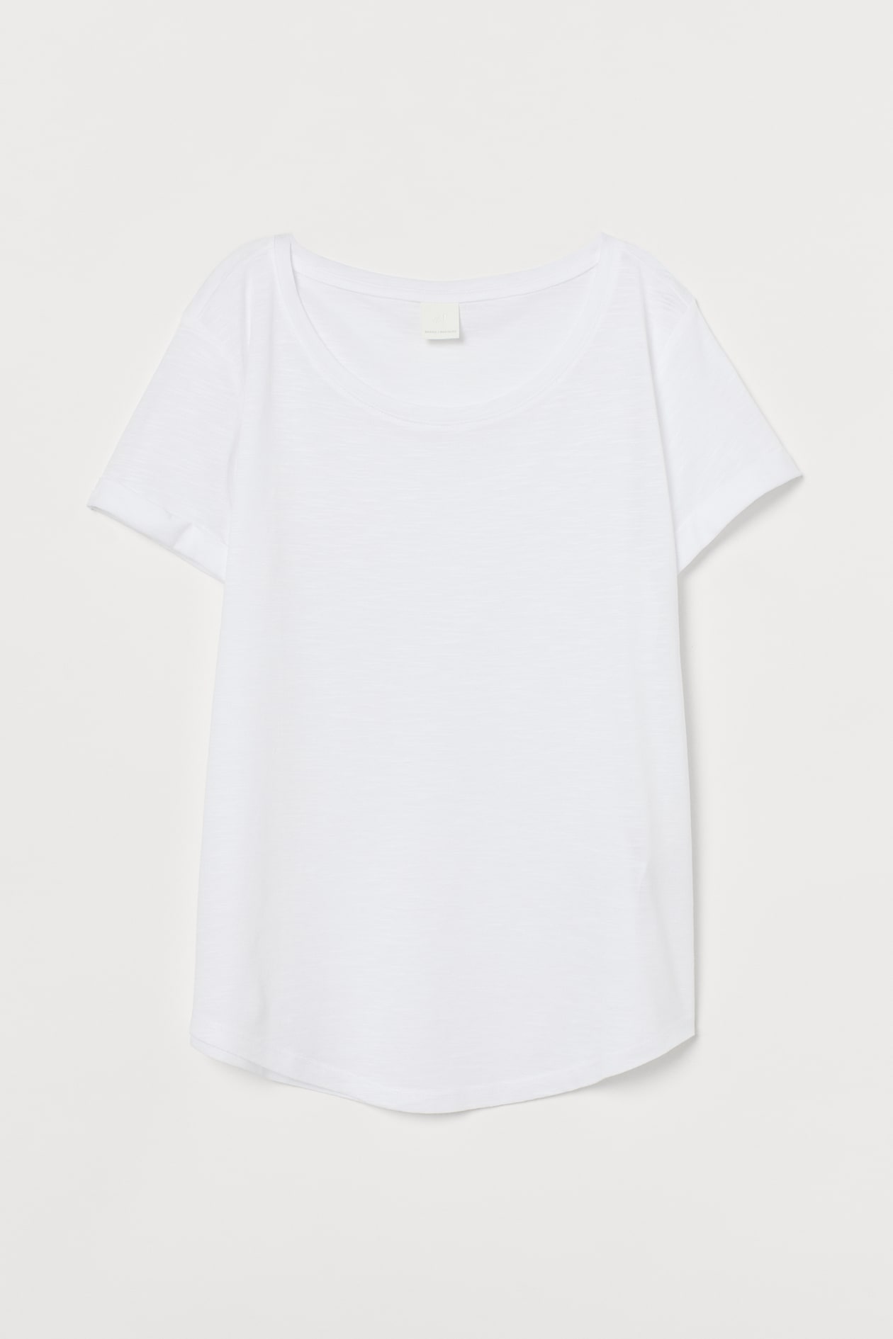 Round-necked T-shirt - Short sleeve - White - Ladies | H&M GB