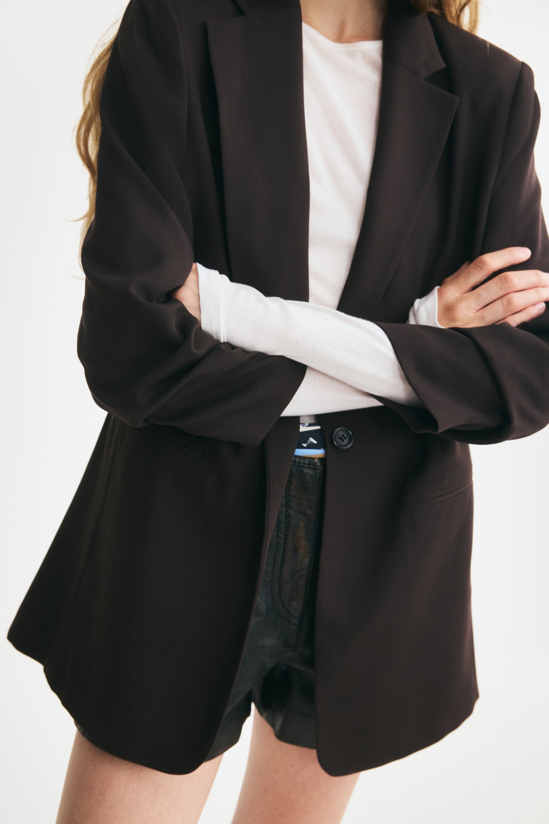 Gathered-Sleeve Jacket