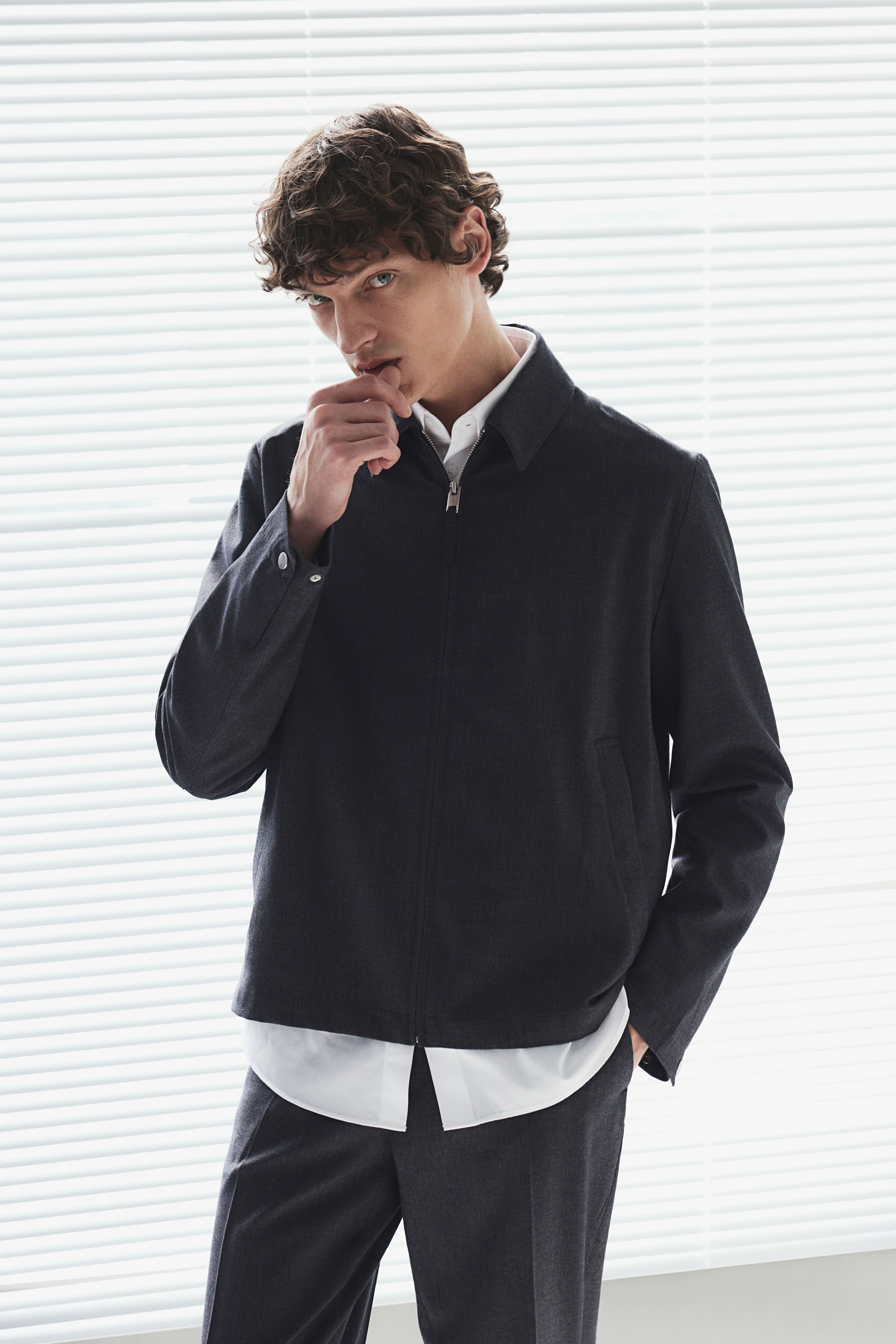 Twill Jacket - Navy blue - Men | H&M US