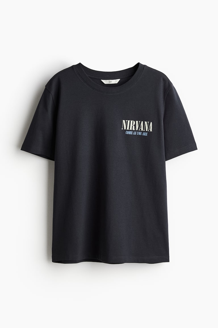 デザインTシャツ - ダークグレー／Nirvana - レディース | H&M JP