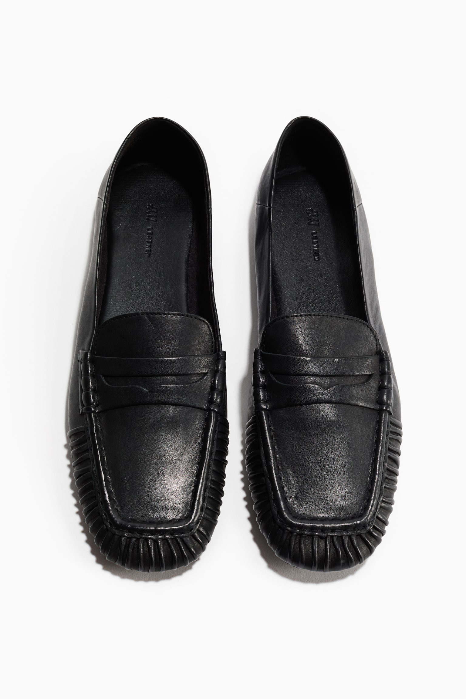 Leather loafers - Black/Black/Cream/Burgundy