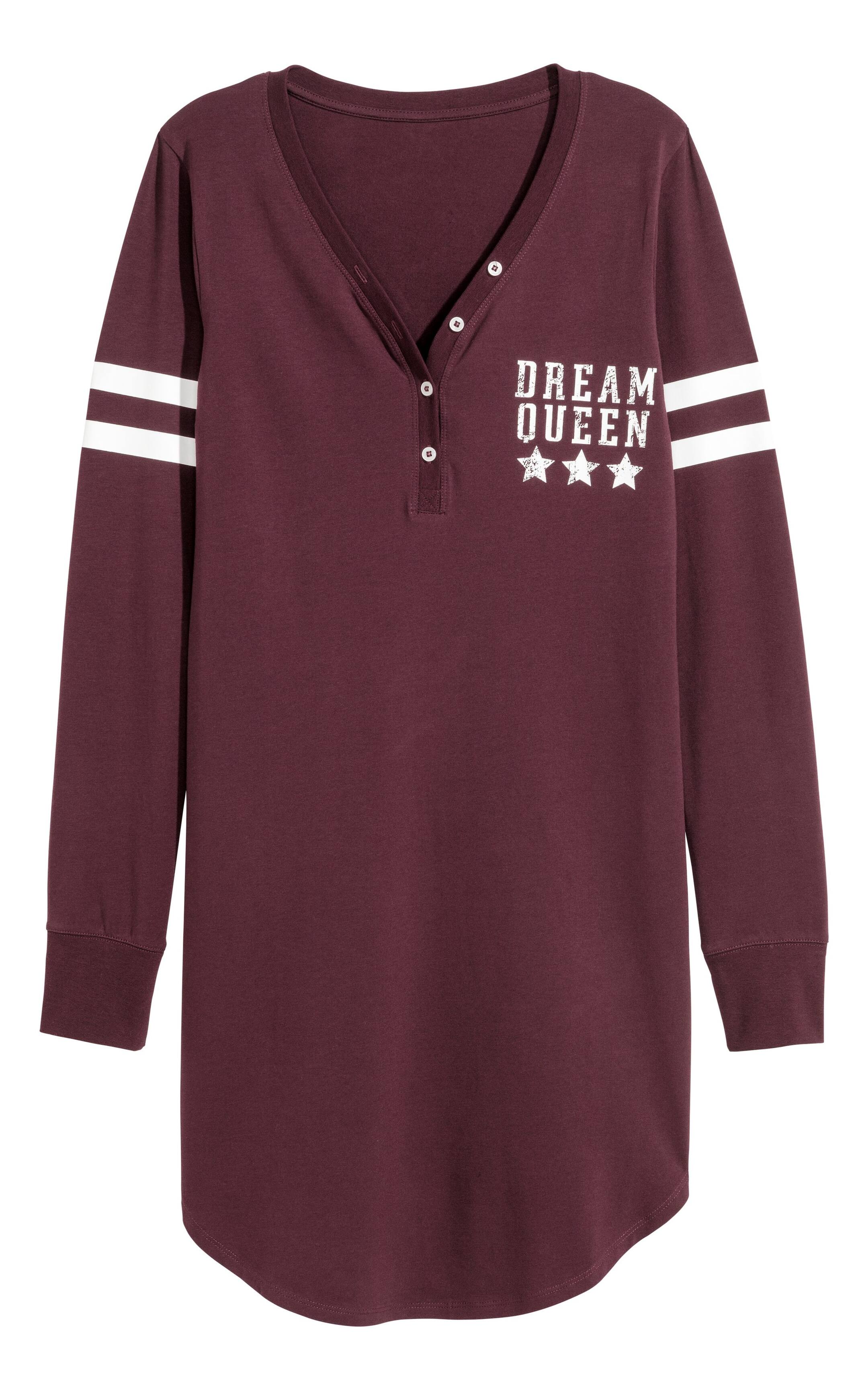 View larger image: Jersey nightdress - Burgundy - Ladies | H&M GB 1